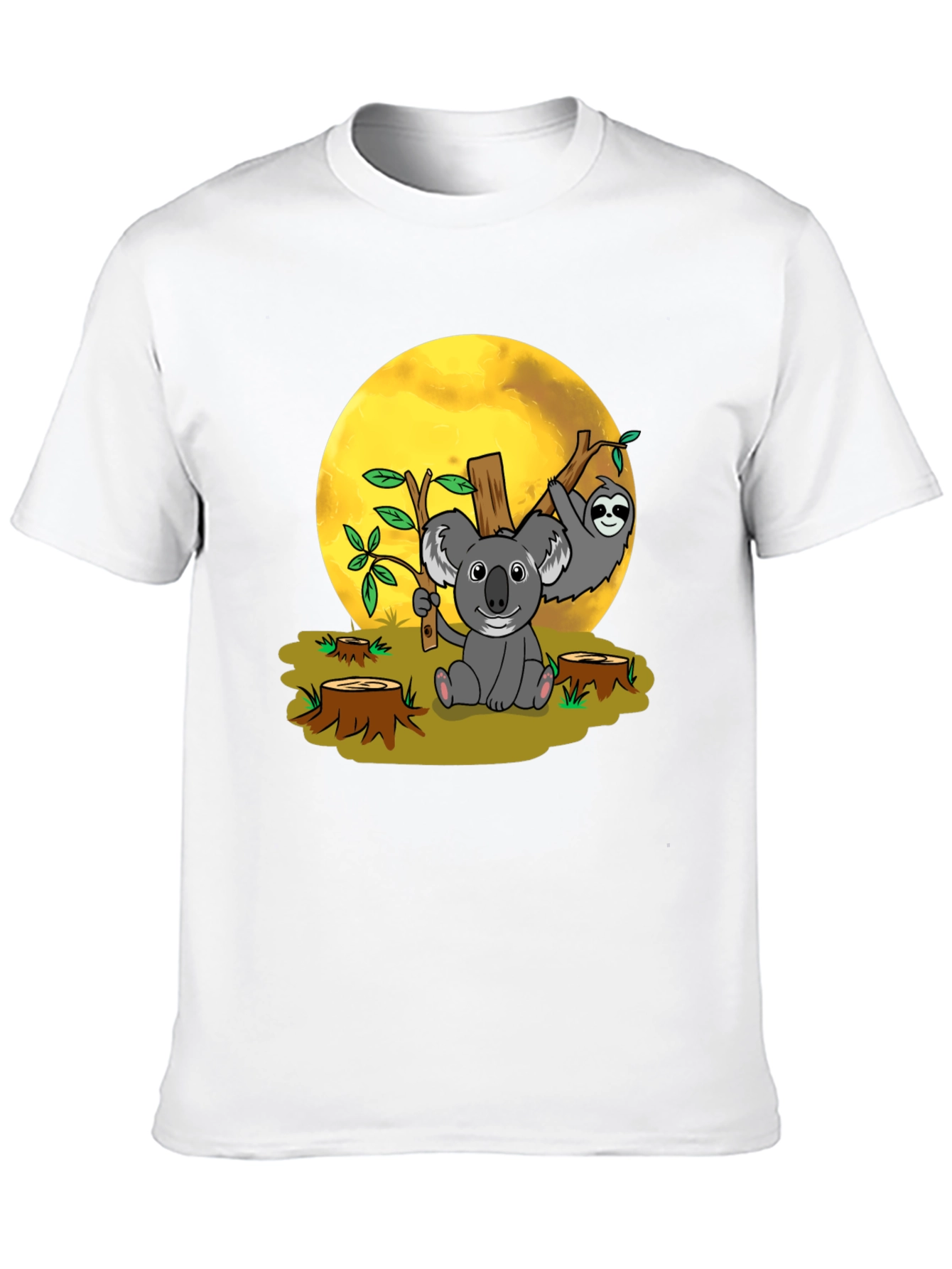 Black Koala Sloth Graphic Tee - Conservation T-Shirt view 10