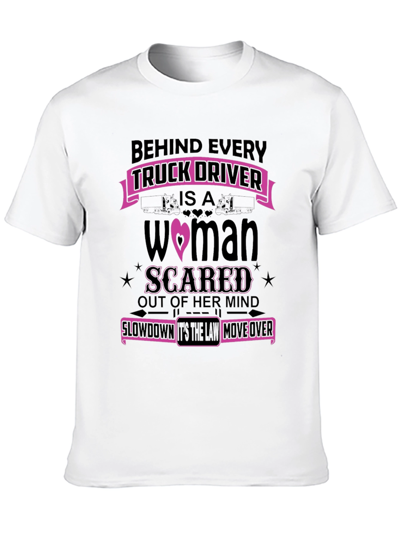 Black Truck Driver's Woman T-Shirt view 10