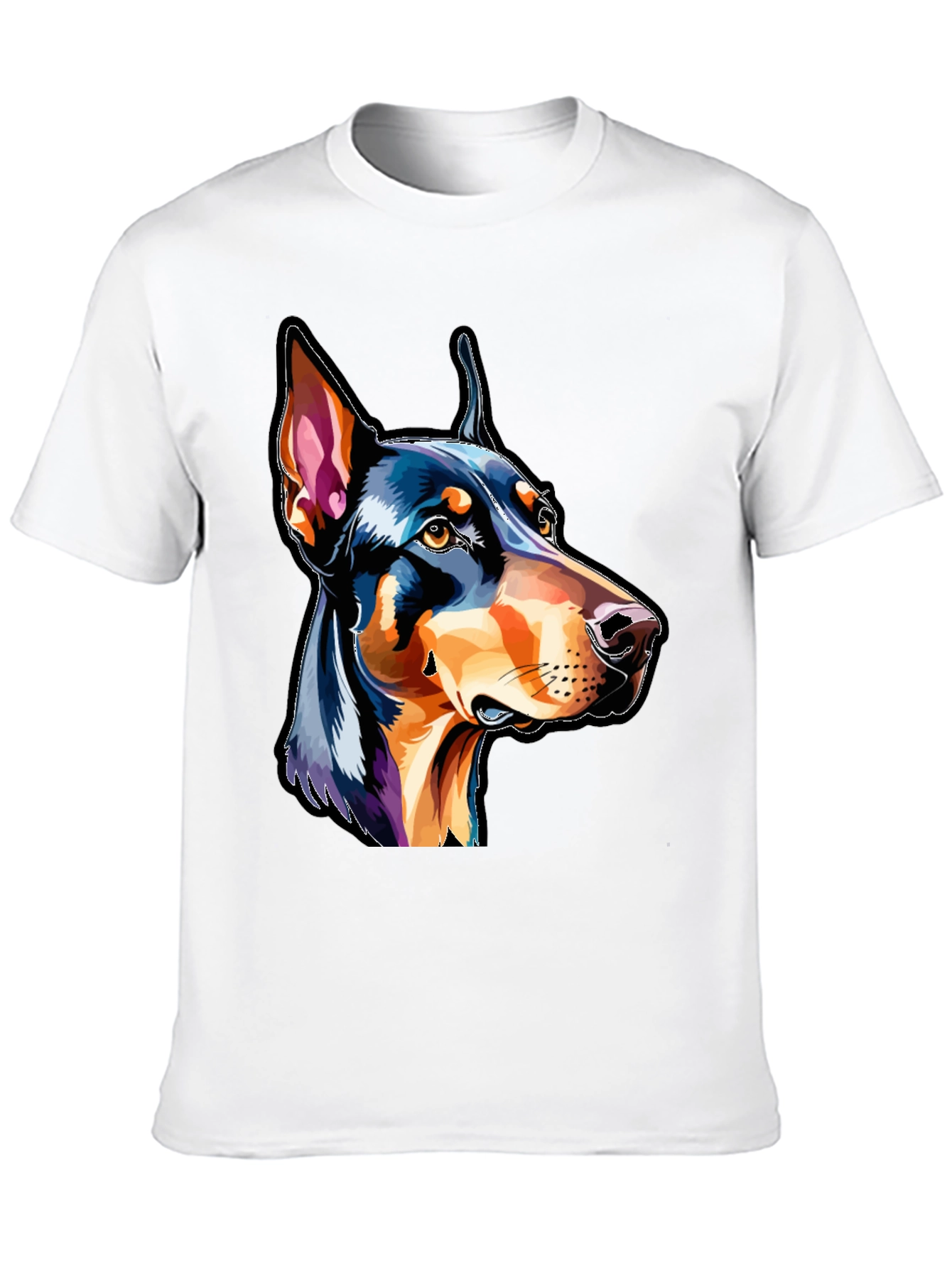 Black Doberman Dog Breed Graphic T-Shirt view 10