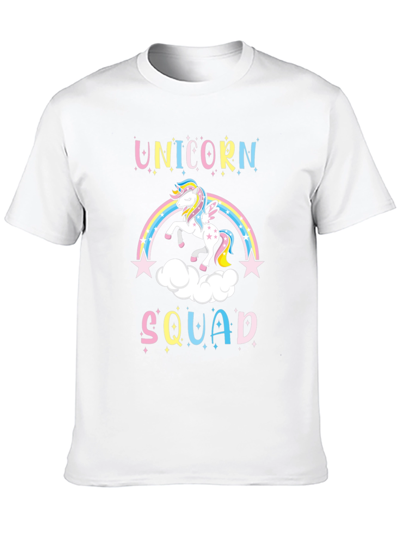 Black Unicorn Squad Black T-Shirt - Magical Rainbow Design view 10