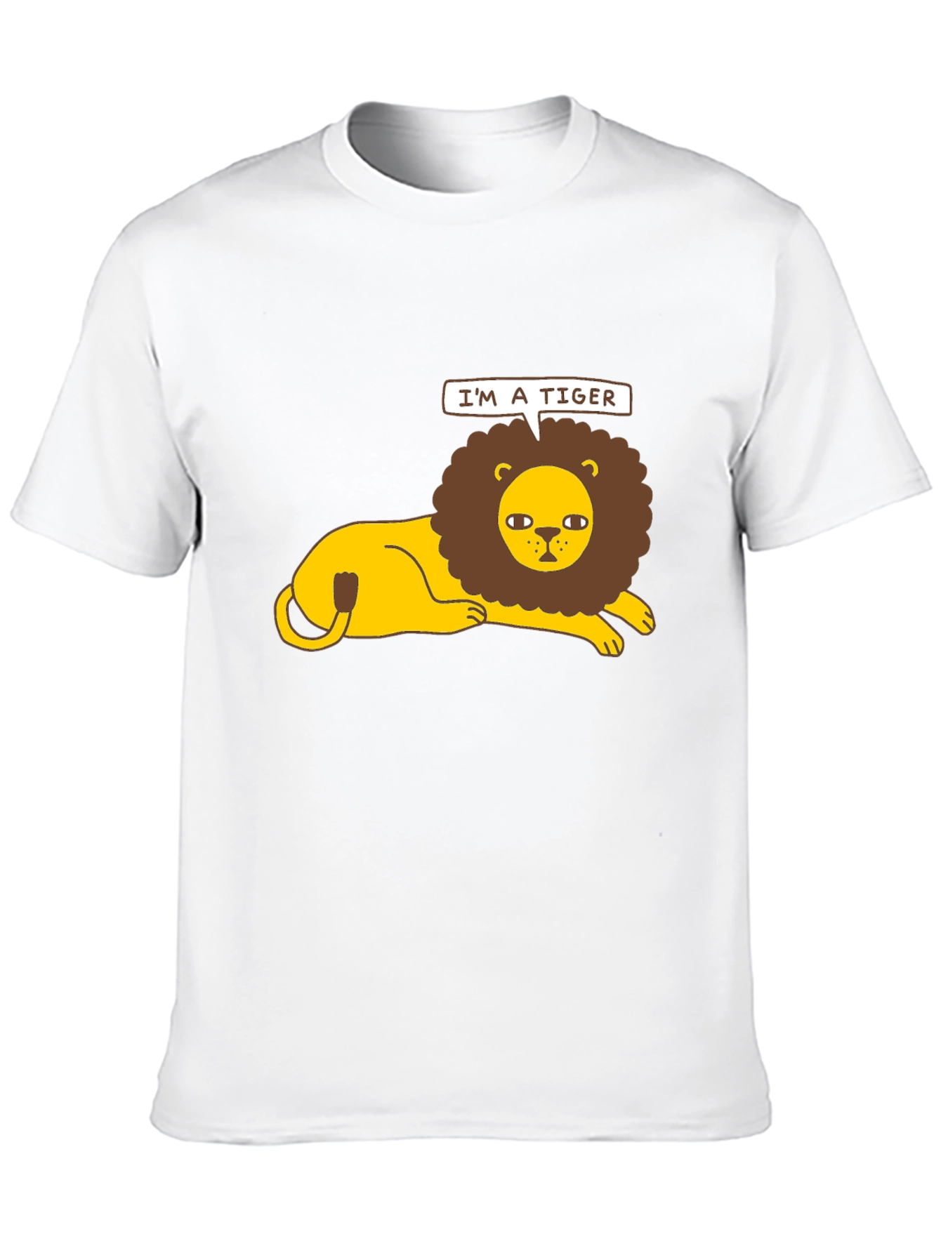 Black I'm a Tiger T-Shirt - Funny Lion Graphic Tee view 10