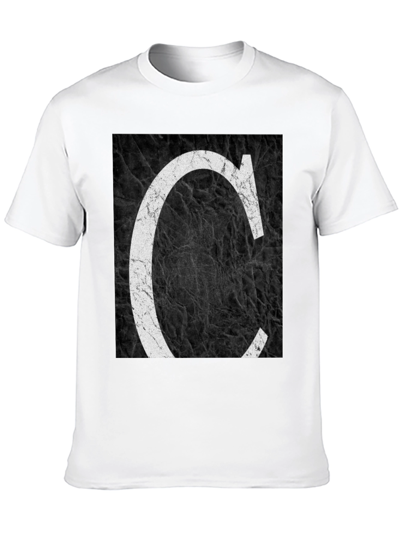 Black Letter C Graphic Tee - Distressed Print view 10