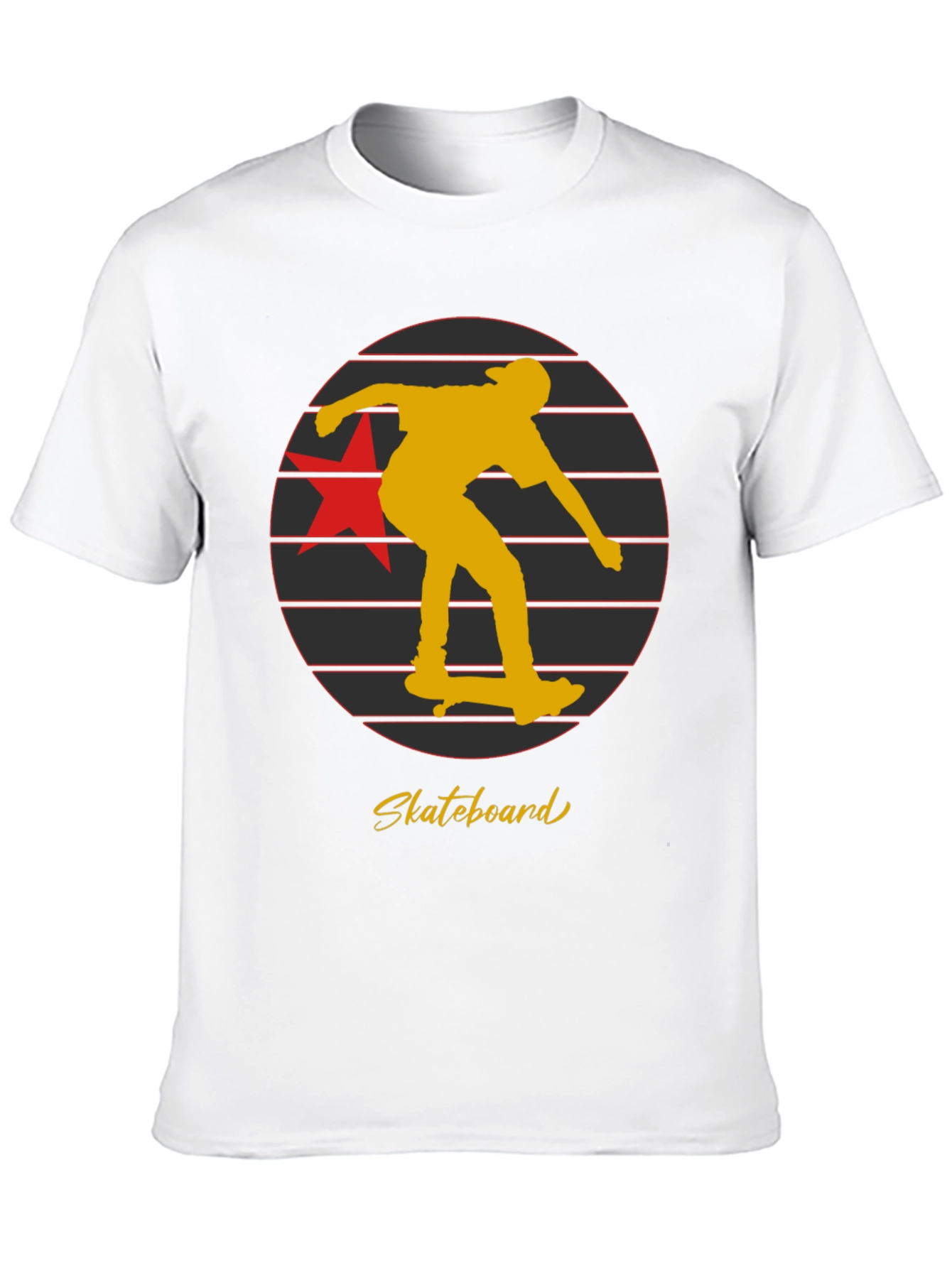 Black Skateboard Retro Graphic T-Shirt view 10
