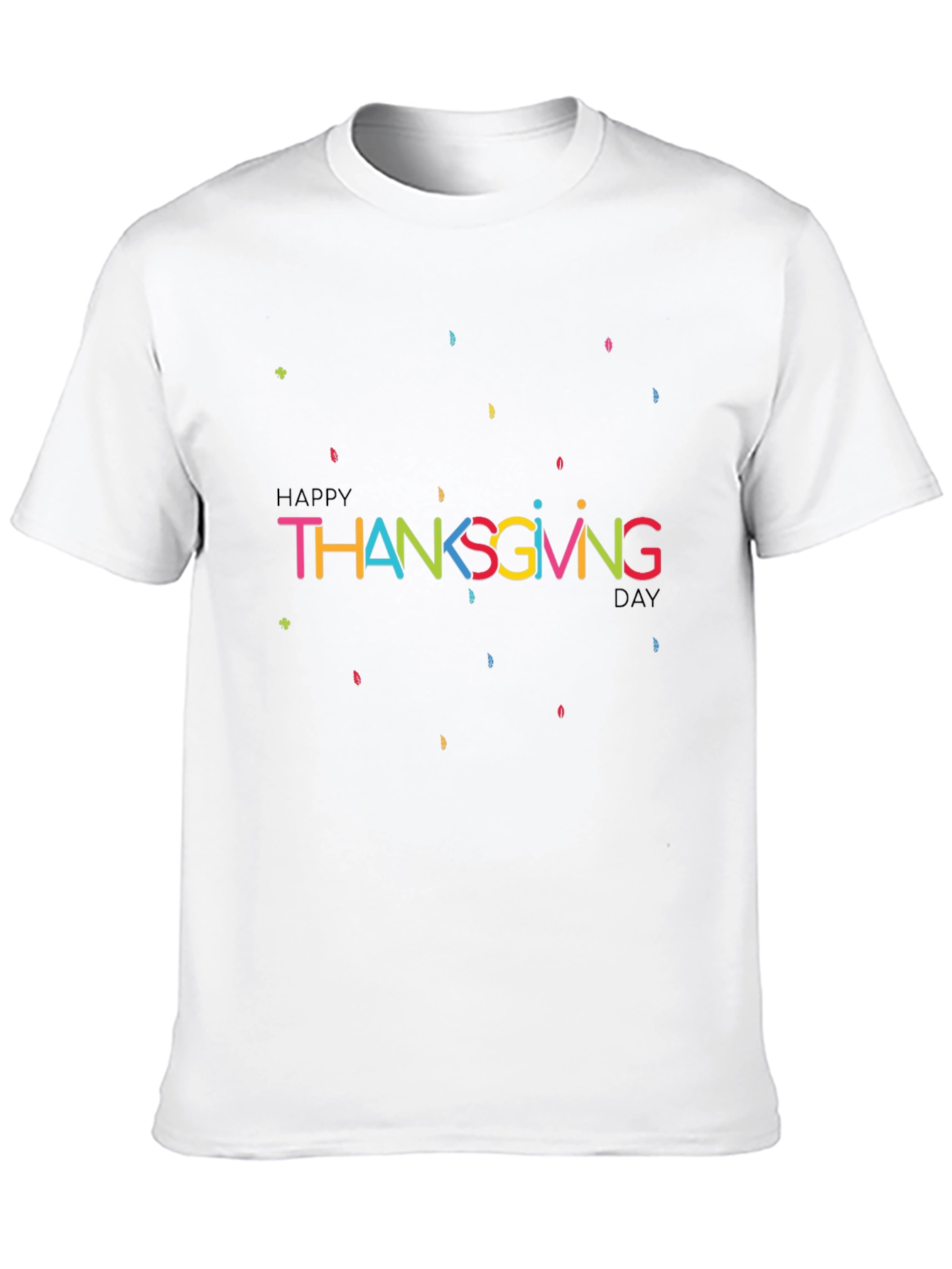 Black Happy Thanksgiving Day Graphic Tee - Black view 10