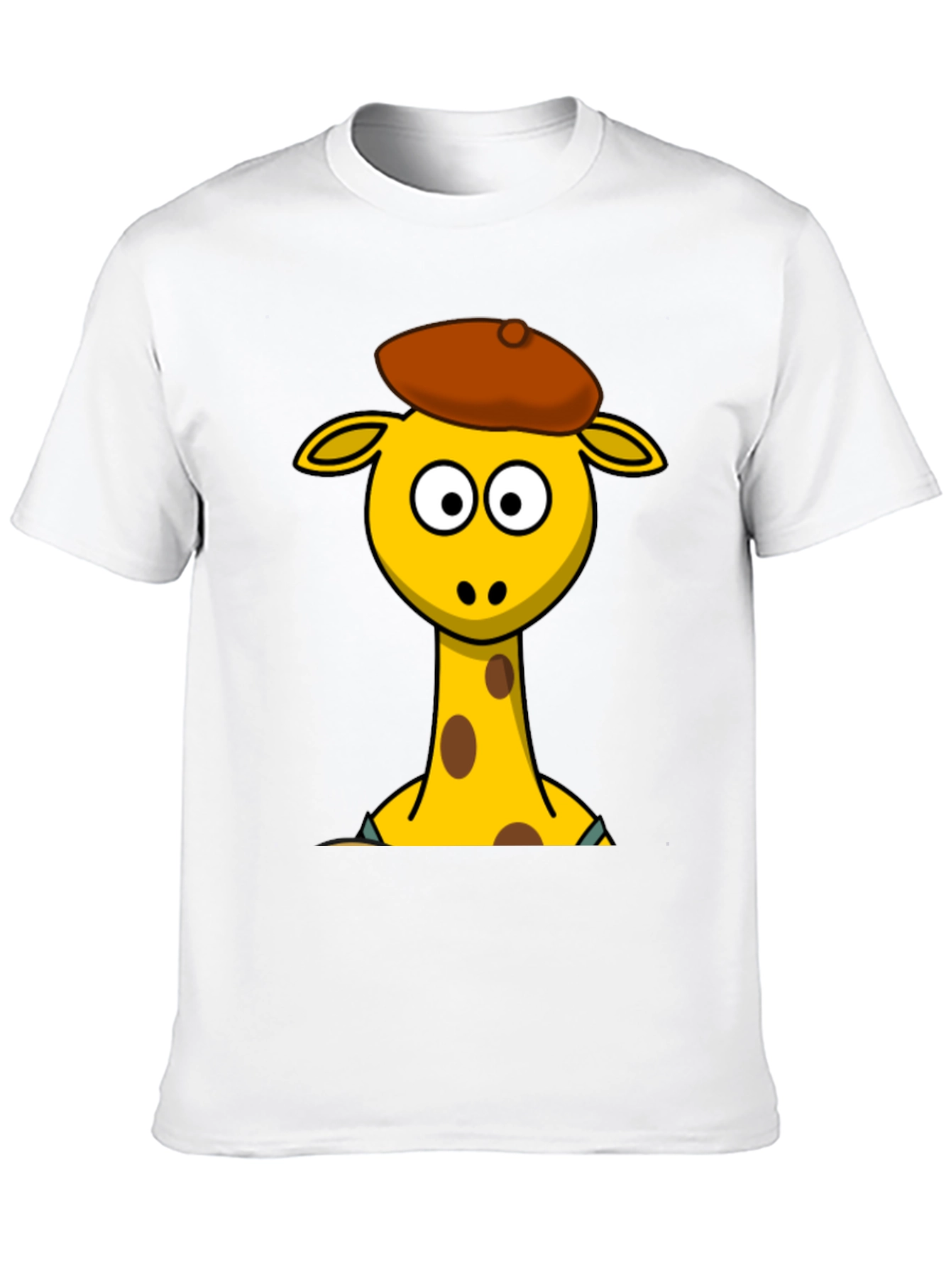 Black Cartoon Giraffe T-Shirt - Quirky Graphic Tee view 10