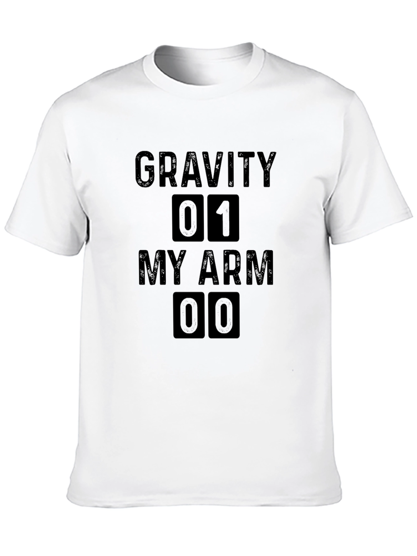 Black Gravity 01 My Arm 00 Men's Black T-Shirt view 10