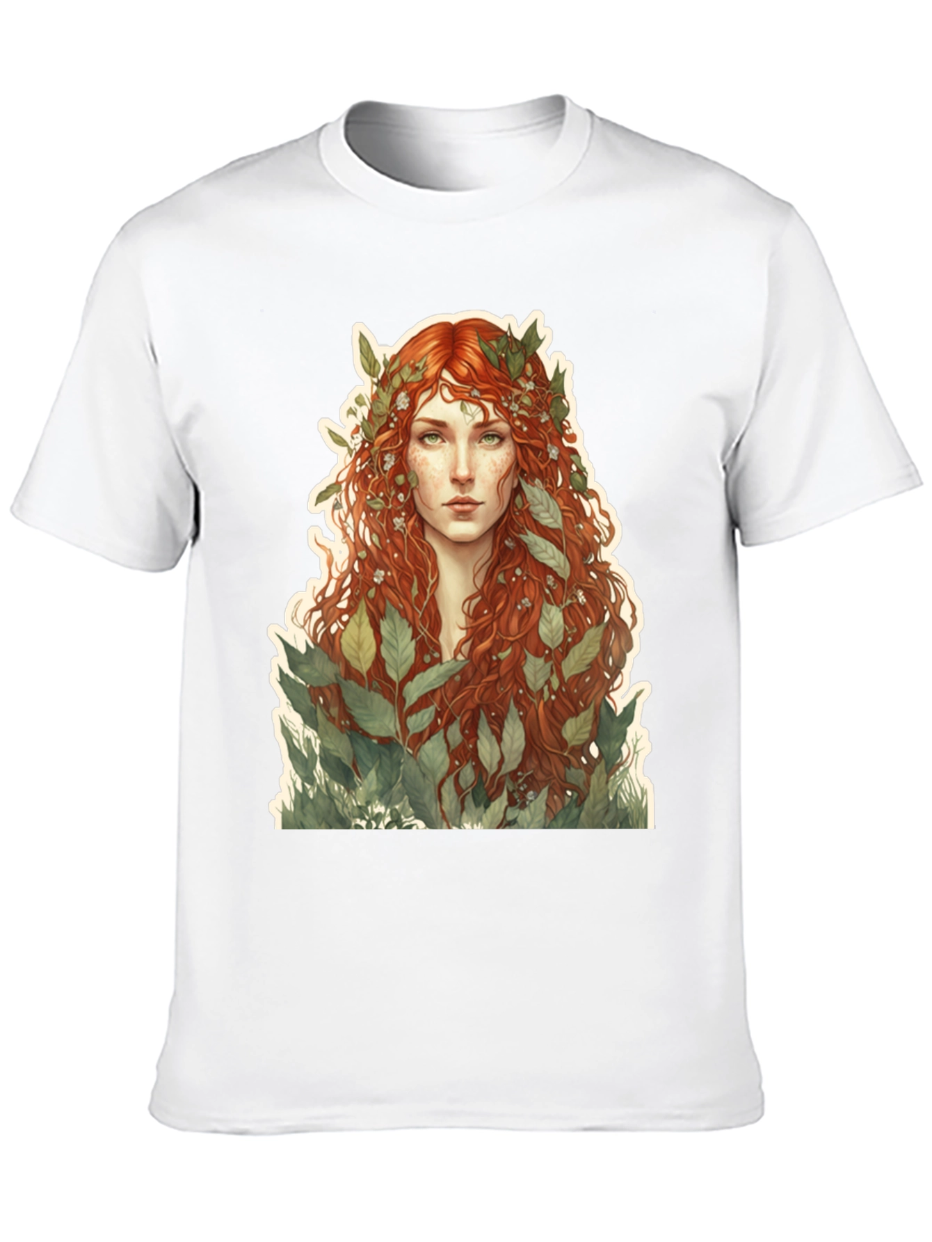 Black Nature Goddess Graphic Tee - Black Cotton T-Shirt view 10