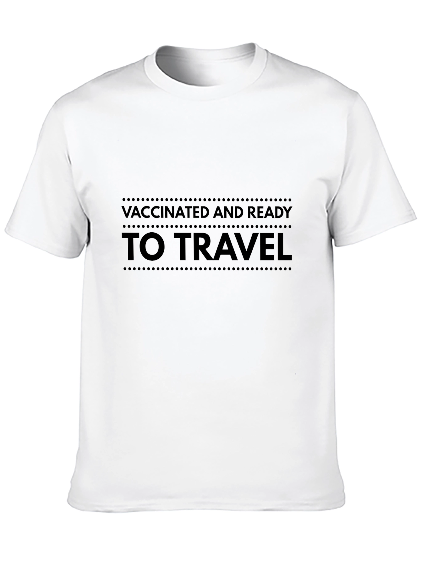 Black Vaccinated and Ready to Travel Black T-Shirt view 10