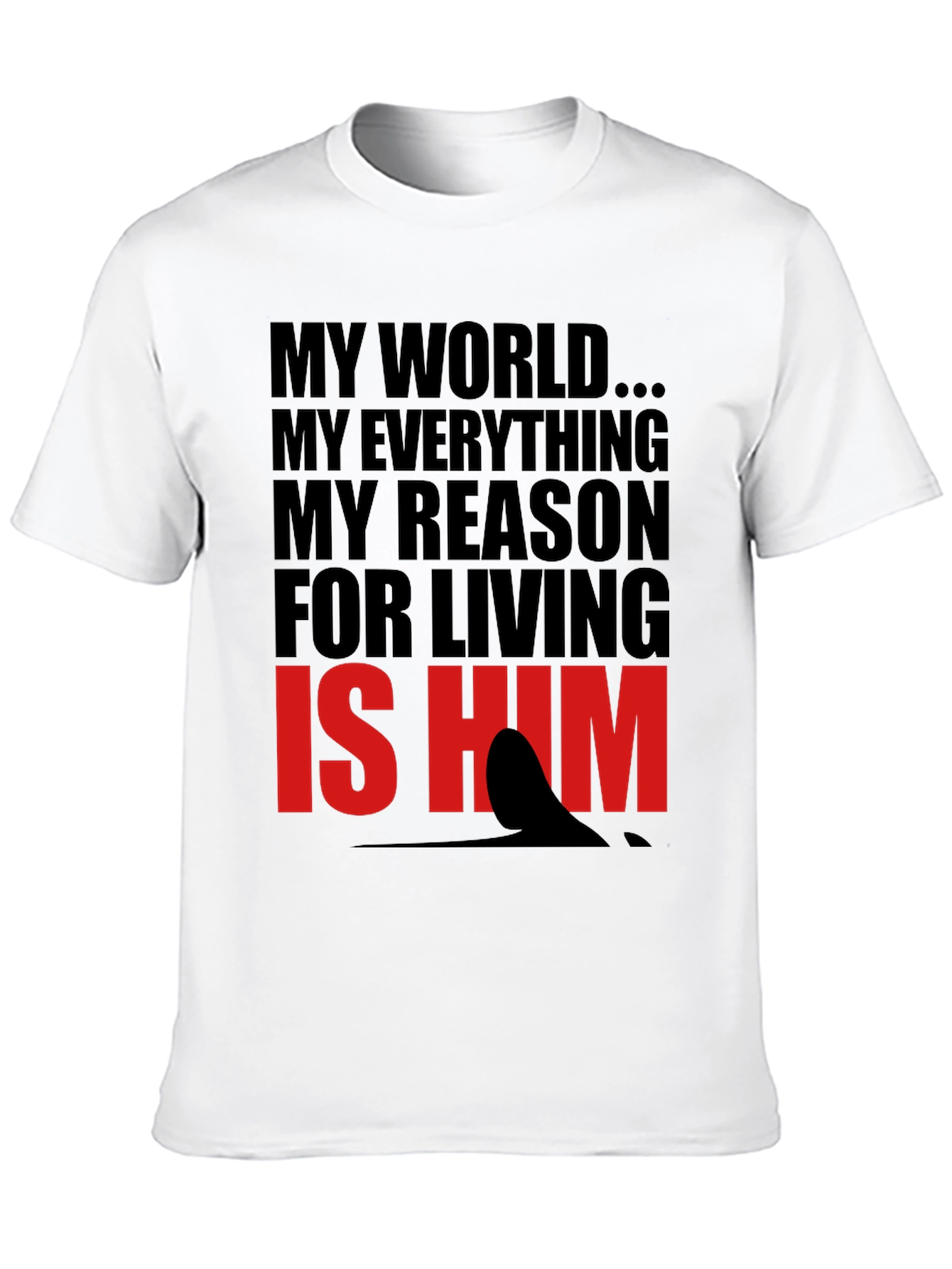 Black My World Is Him Graphic Tee view 10