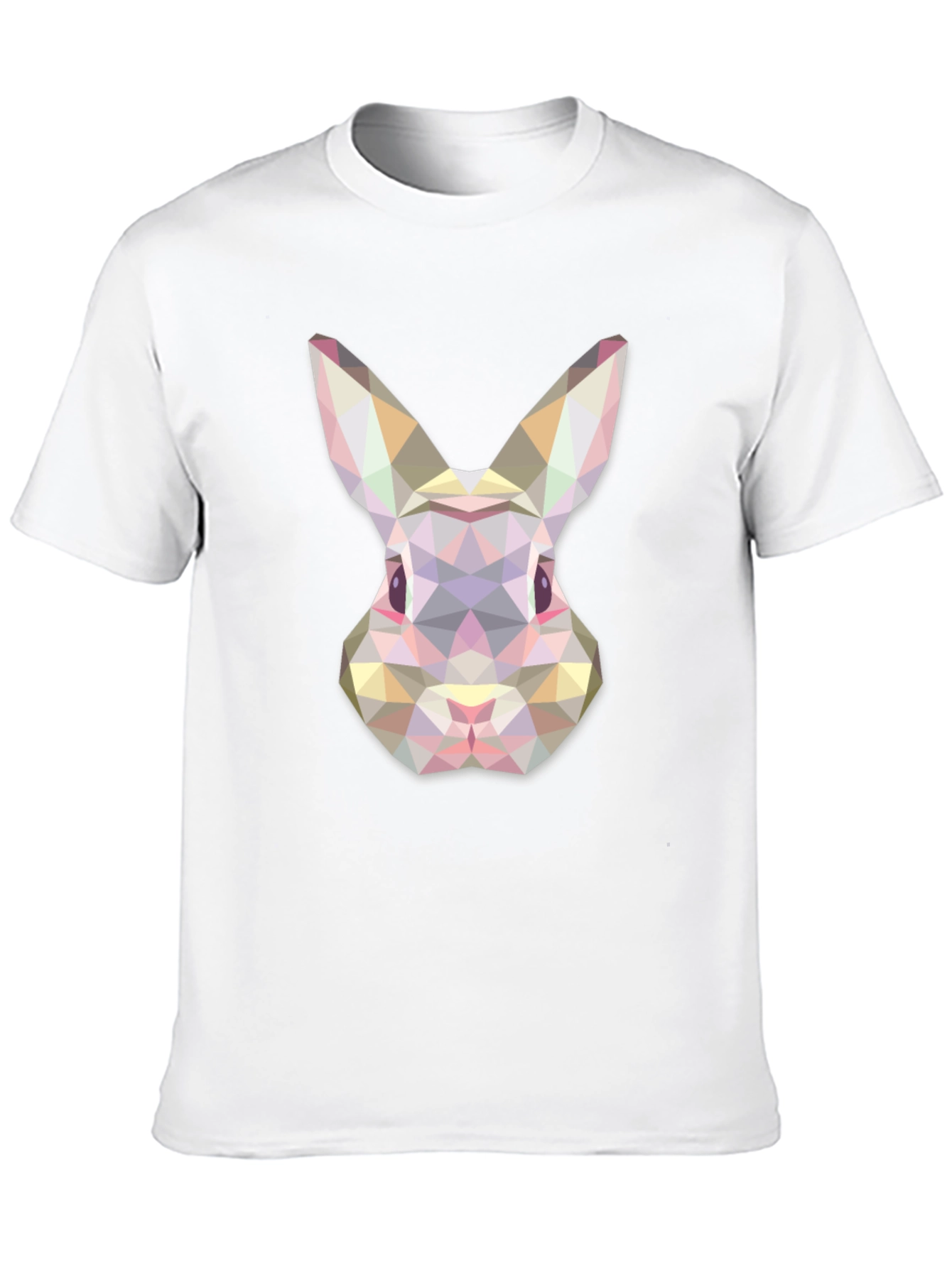 Black Geometric Rabbit Graphic Tee - Modern Unisex T-Shirt view 10