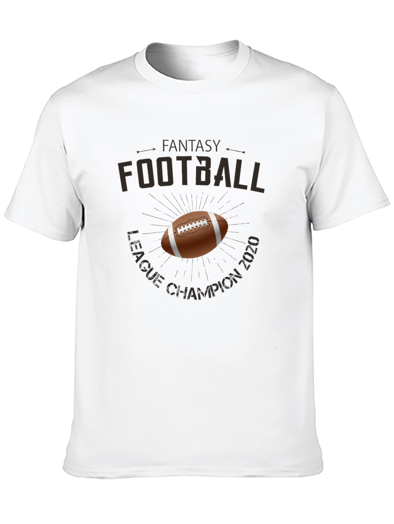 Black Fantasy Football League Champion 2020 T-Shirt view 10