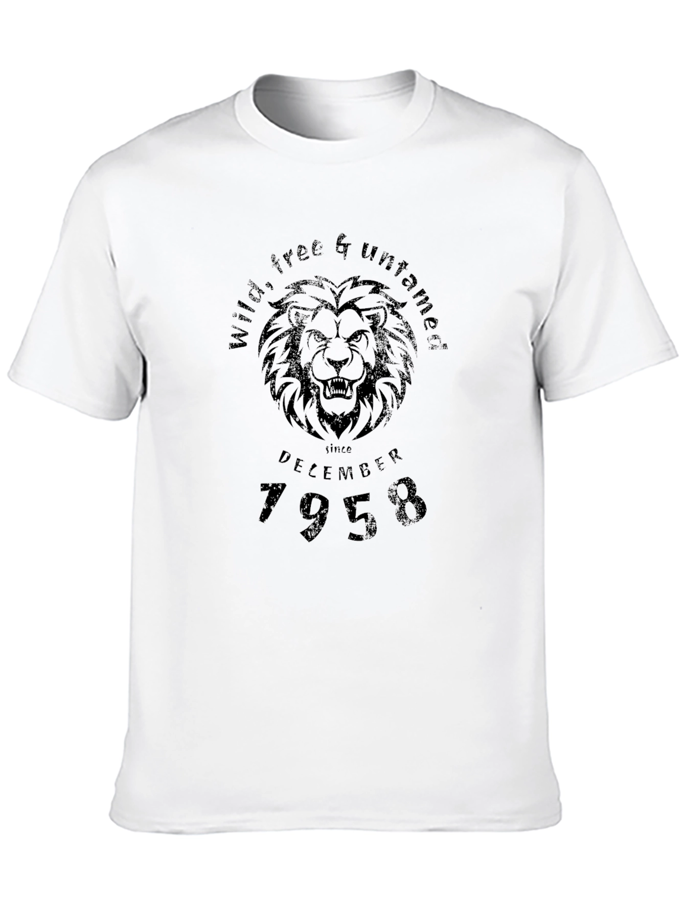 Black Wild & Untamed Lion Graphic T-Shirt - December 1958 view 10