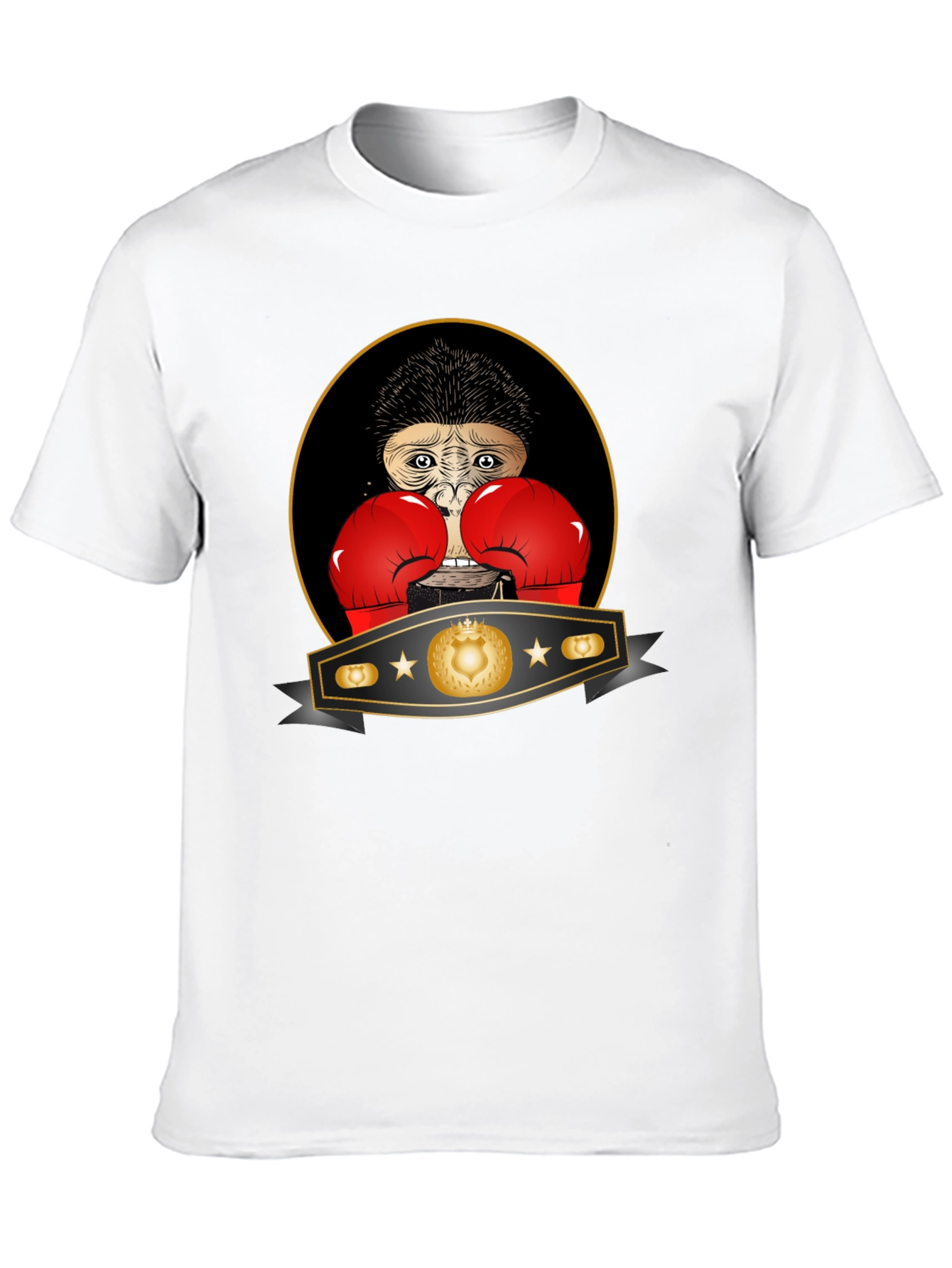 Black Boxing Monkey T-Shirt: Champion Style, Funny Graphic Tee view 10