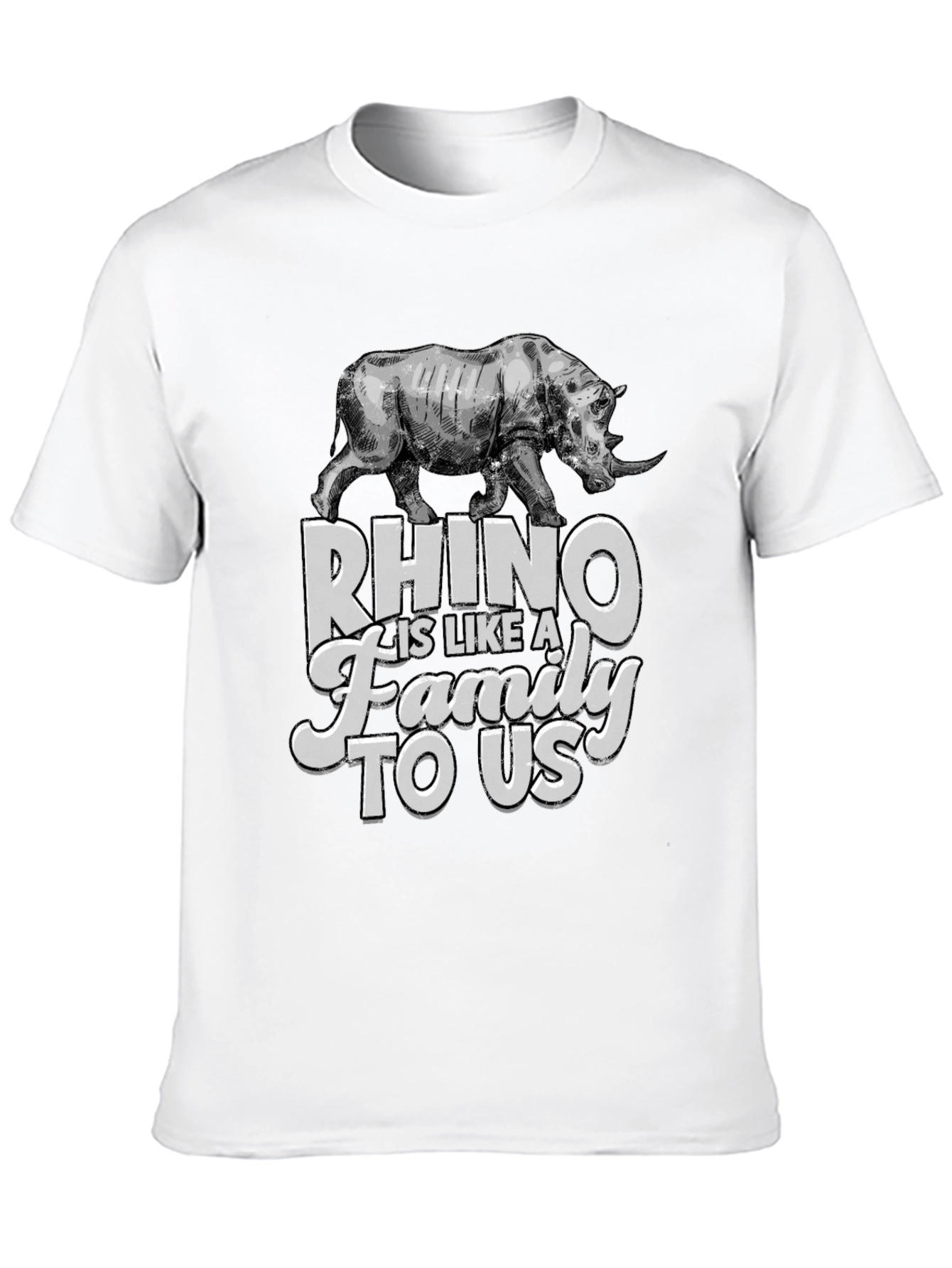 Black Rhino Family T-Shirt - Wildlife Conservation Tee view 10