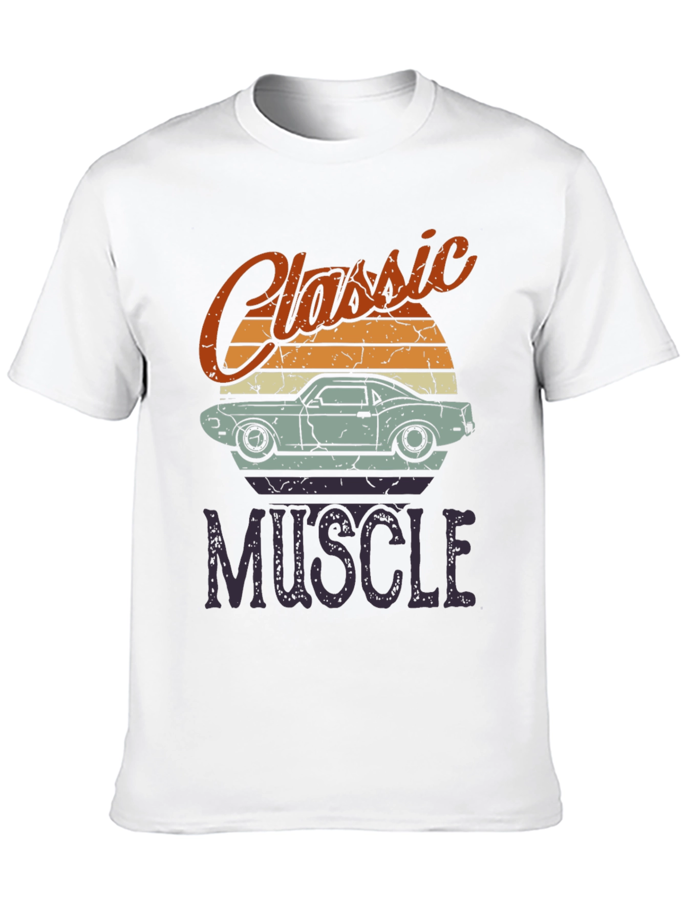 Black Classic Muscle Car Graphic T-Shirt view 10