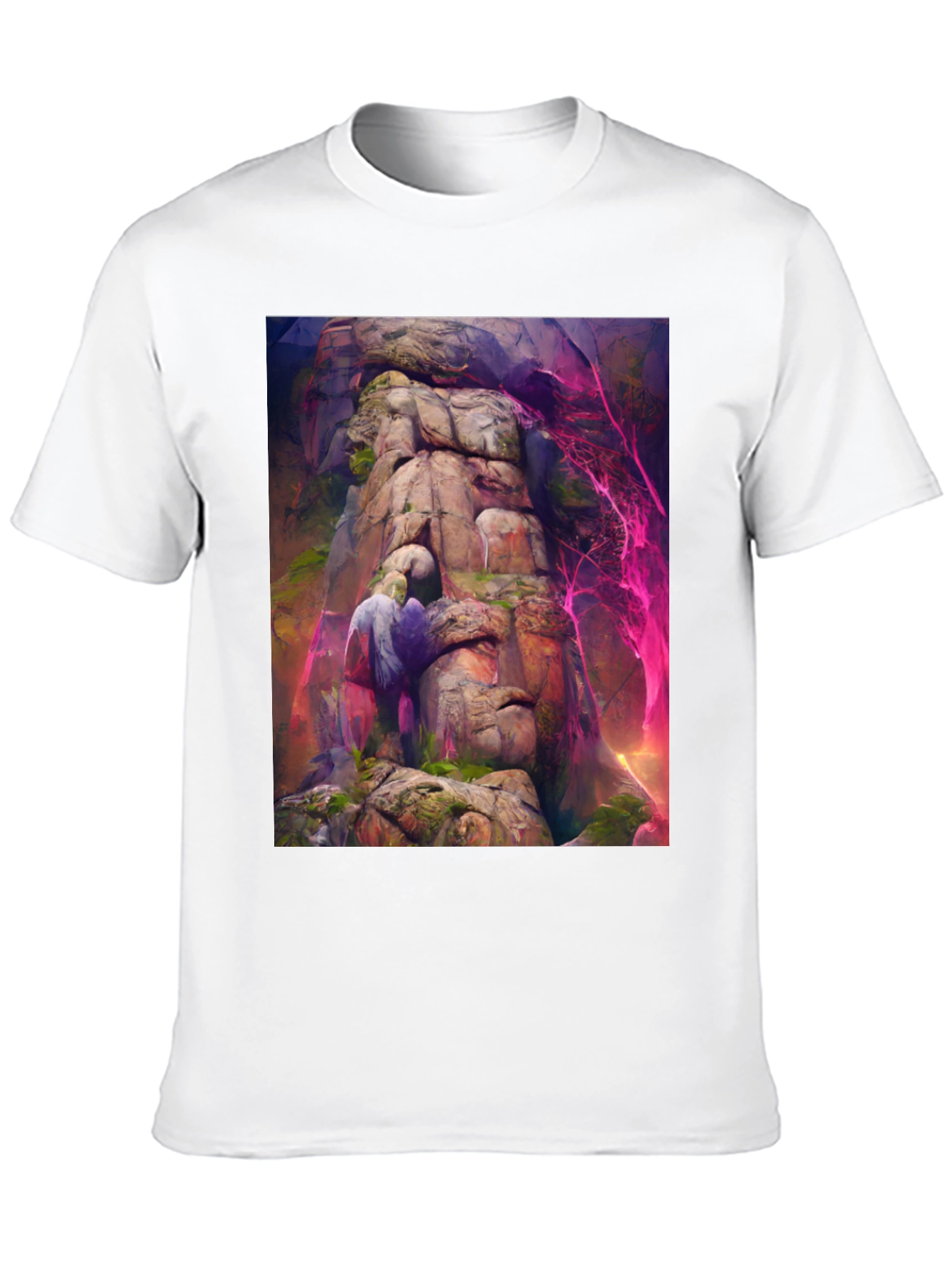 Black Mystical Mountain T-Shirt - Fantasy Art Tee view 10