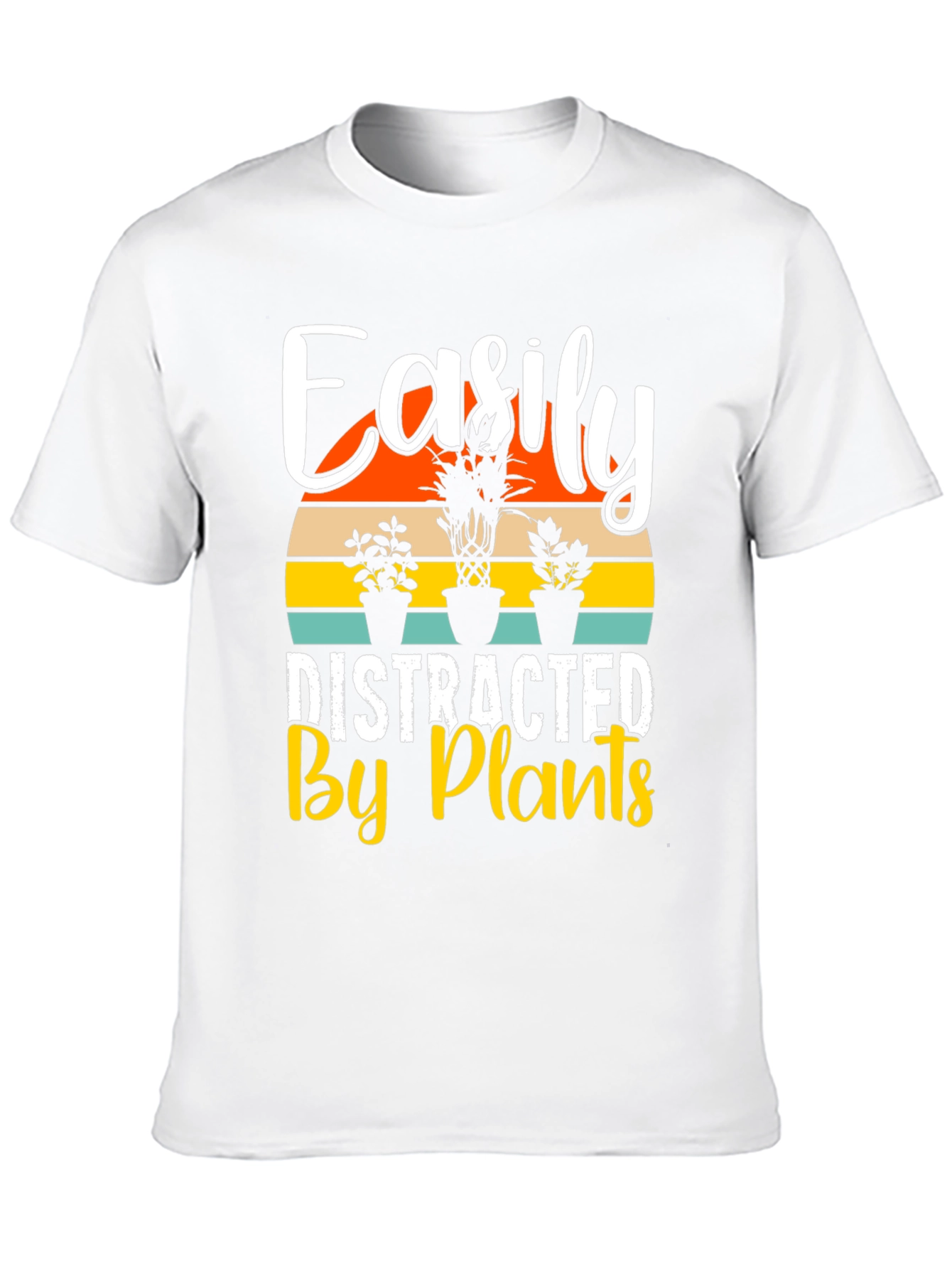 Black Easily Distracted By Plants Graphic T-Shirt view 10