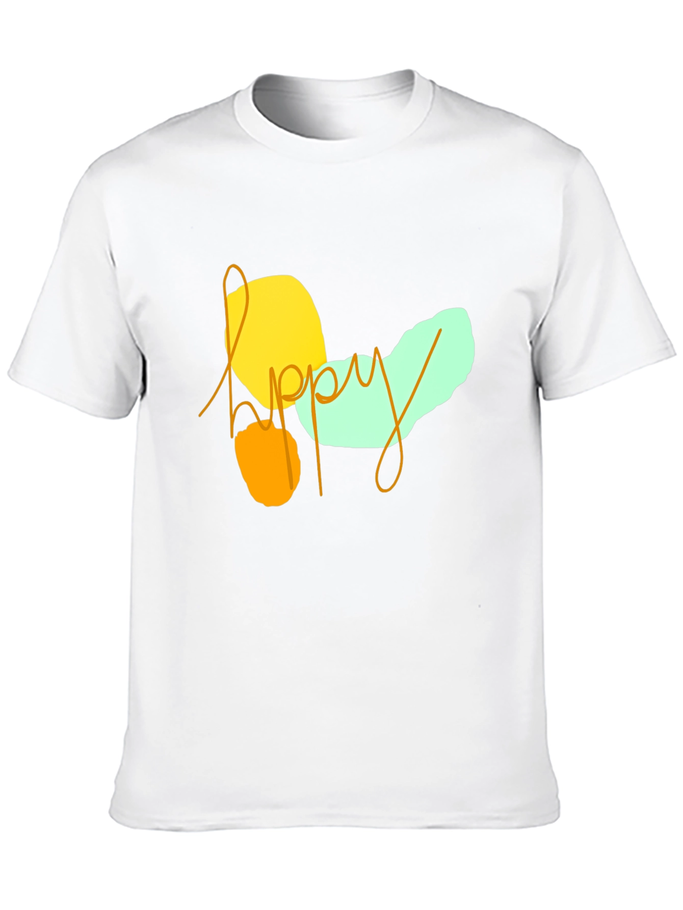 Black Happy Graphic Print Black T-Shirt view 10