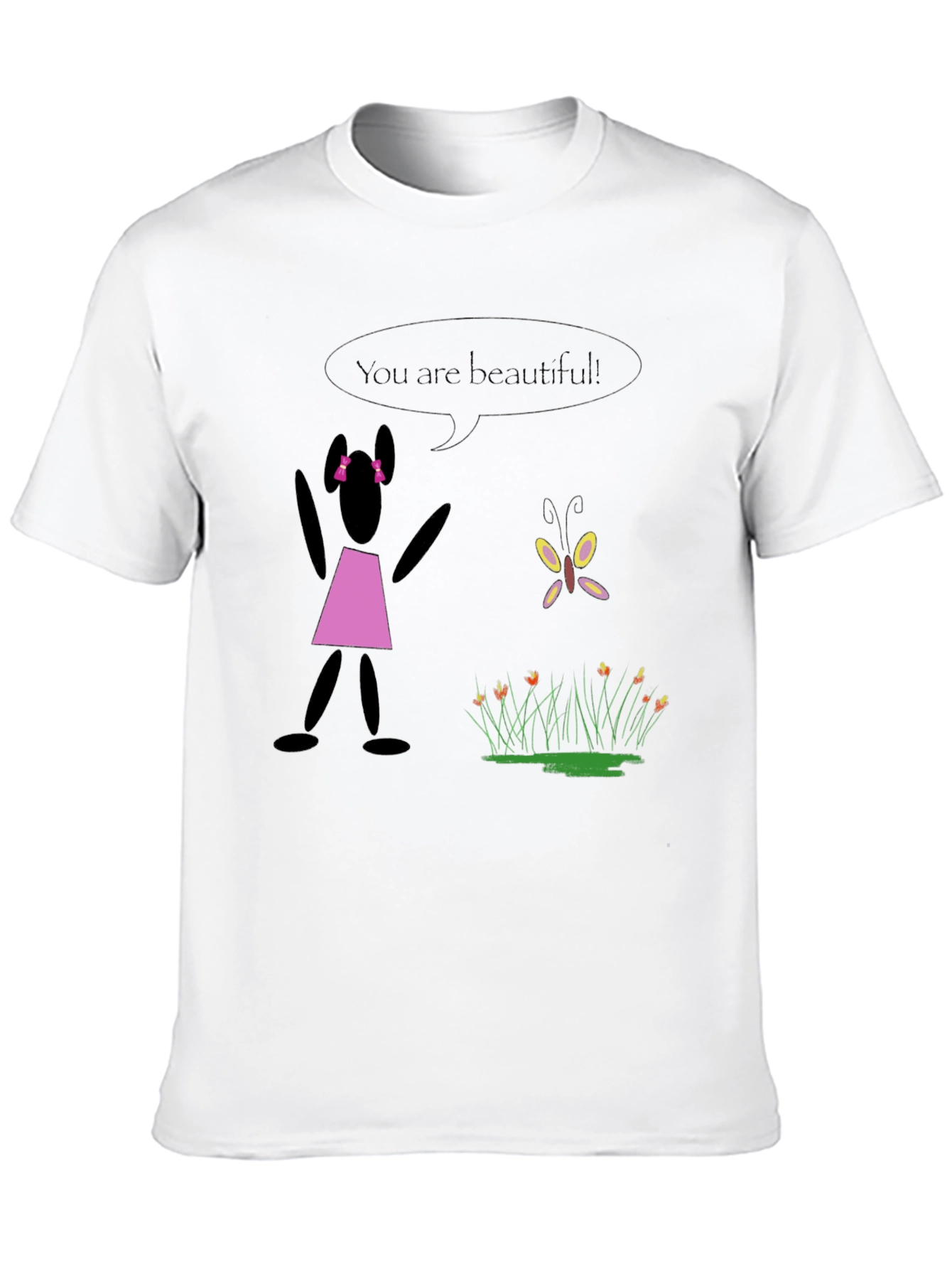 Black Unique Graphic Tee: You Are Beautiful view 10