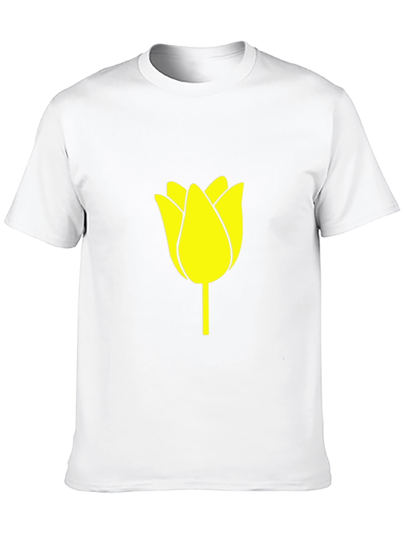 Black Black T-Shirt with Yellow Tulip Graphic view 10