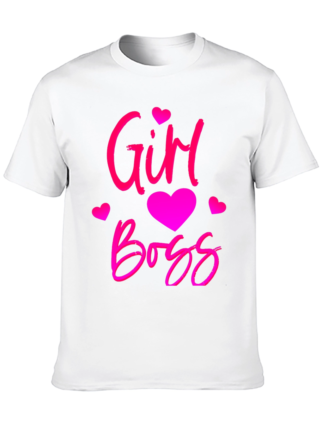Black Girl Boss Black T-Shirt with Pink Design view 10