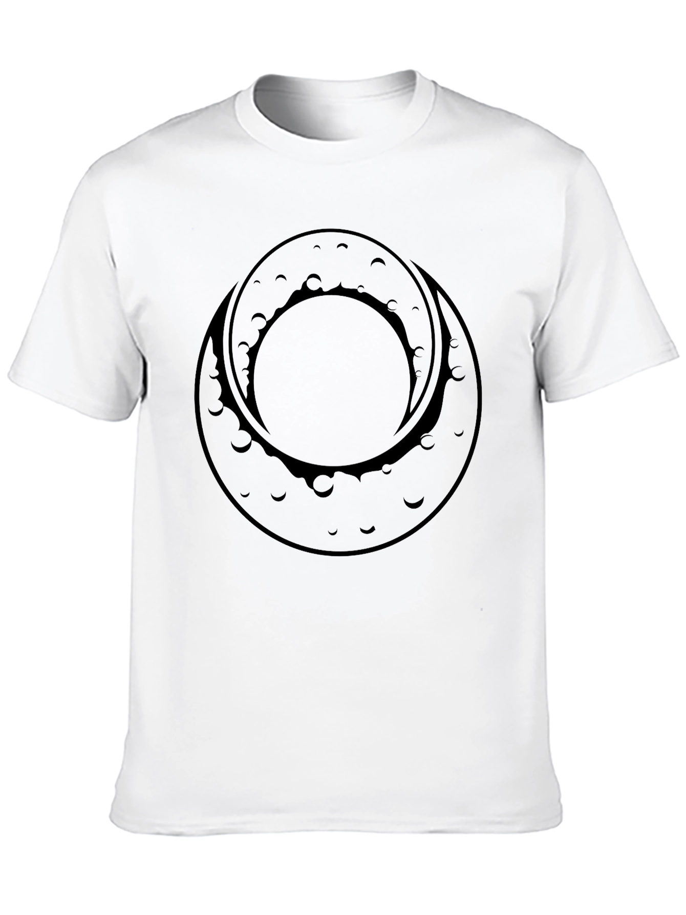 Black Abstract Graphic Print Black T-Shirt view 10