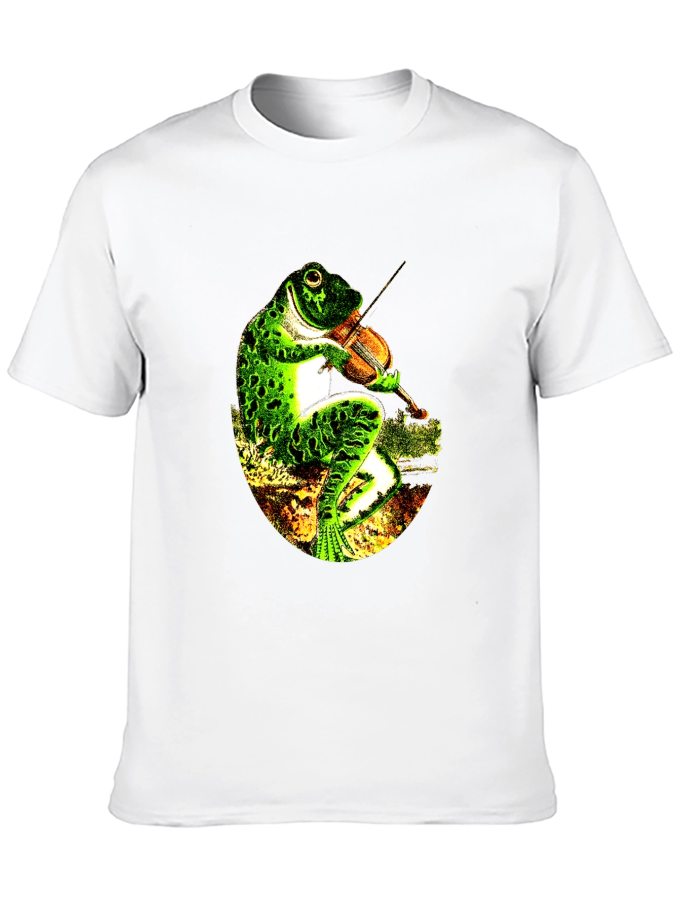 Black Frog Playing Violin Black T-Shirt view 10