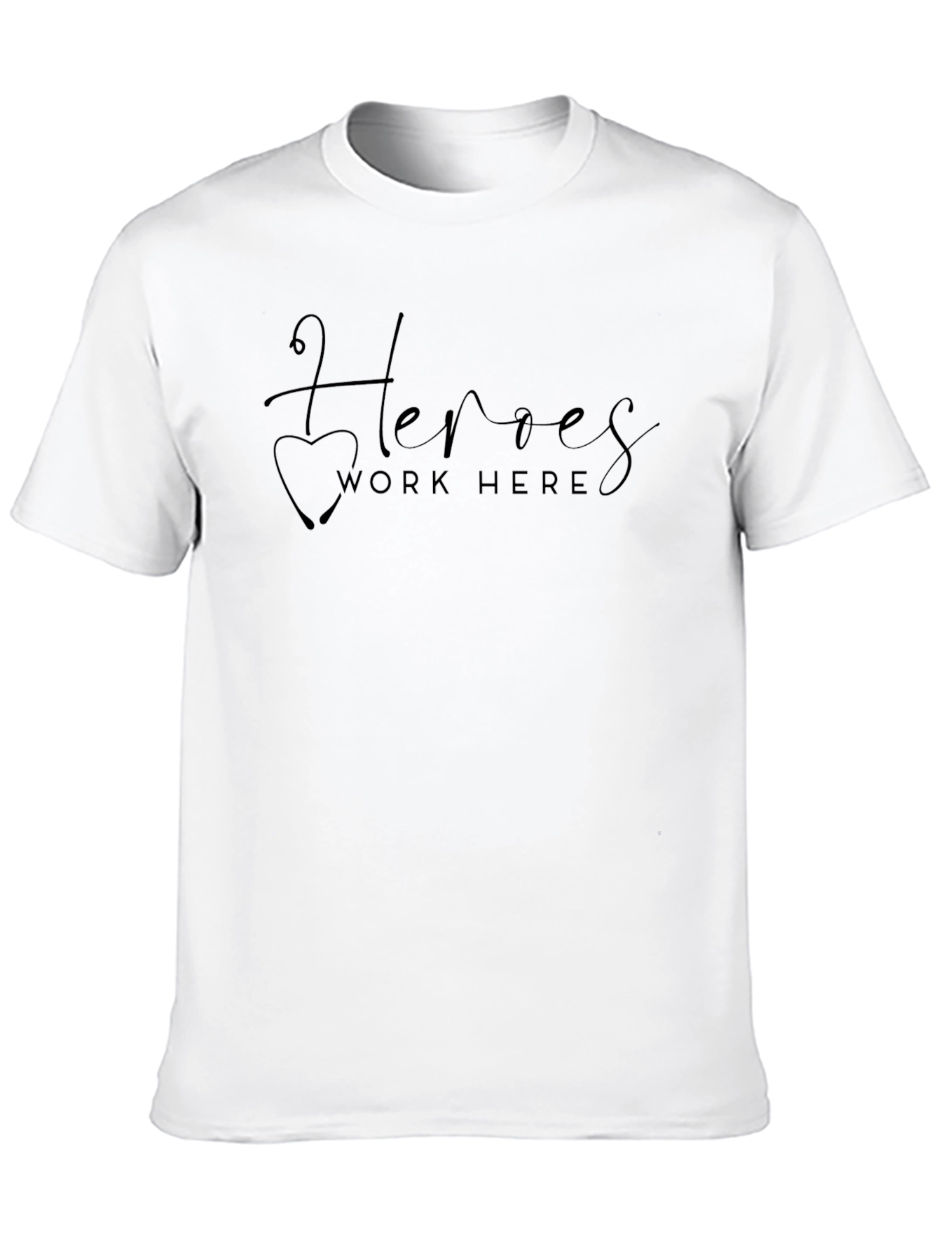 Black Heroes Work Here Black T-Shirt view 10