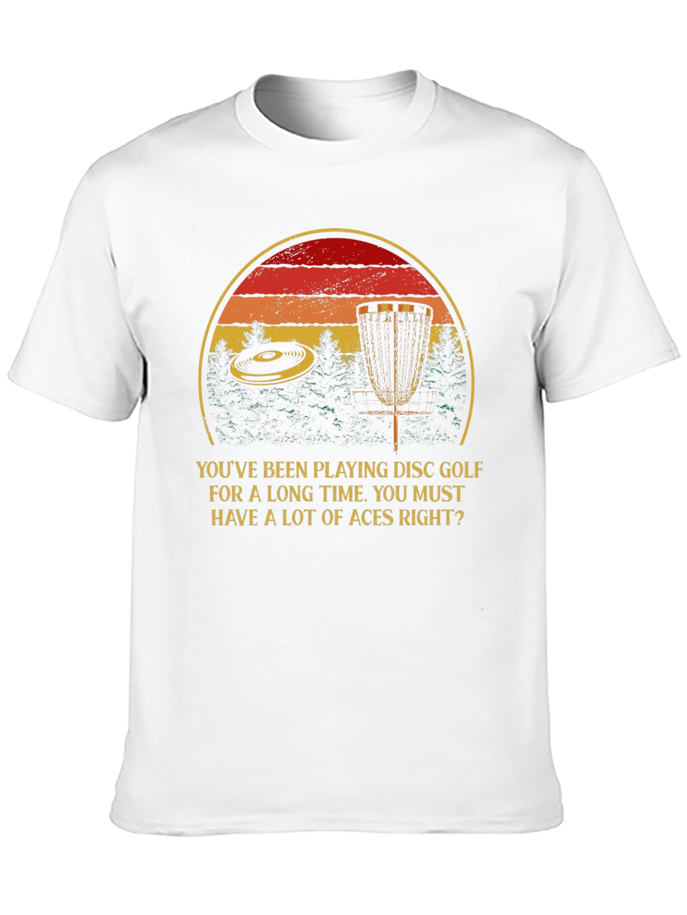 Disc Golf Aces T-Shirt - Retro Sunset Design - 10