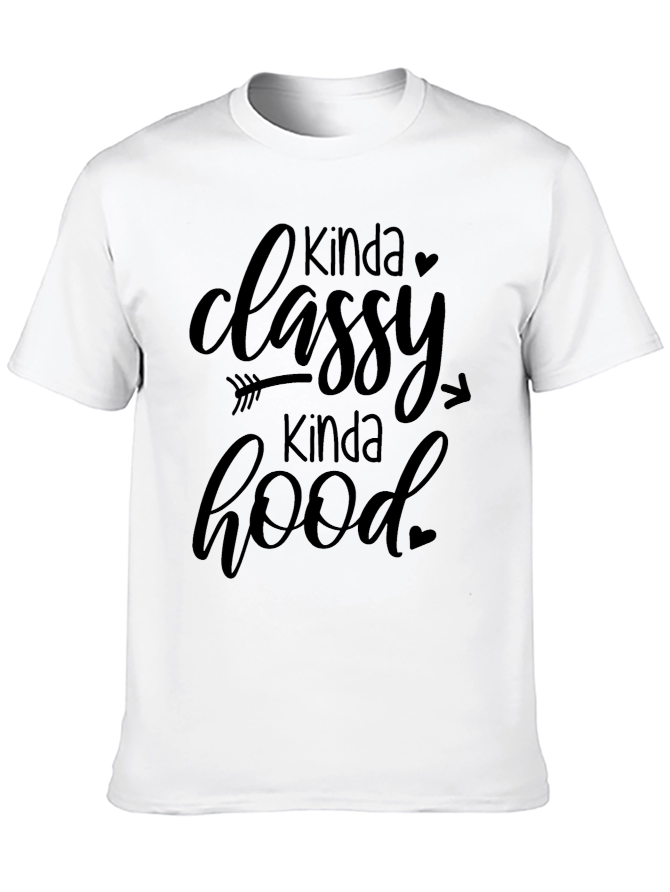 Black Kinda Classy Kinda Hood Graphic Tee view 10
