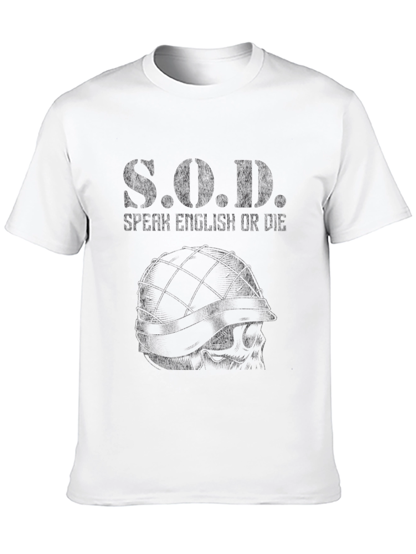 Black S.O.D. Speak English Or Die Graphic Tee - Black Cotton view 10