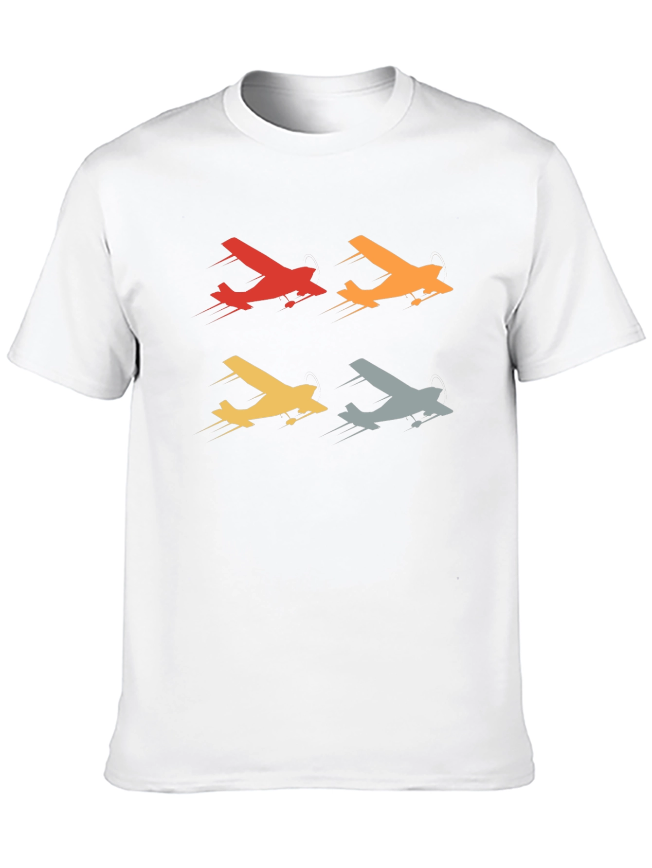 Black Retro Airplane T-Shirt - Vintage Aviation Design view 10