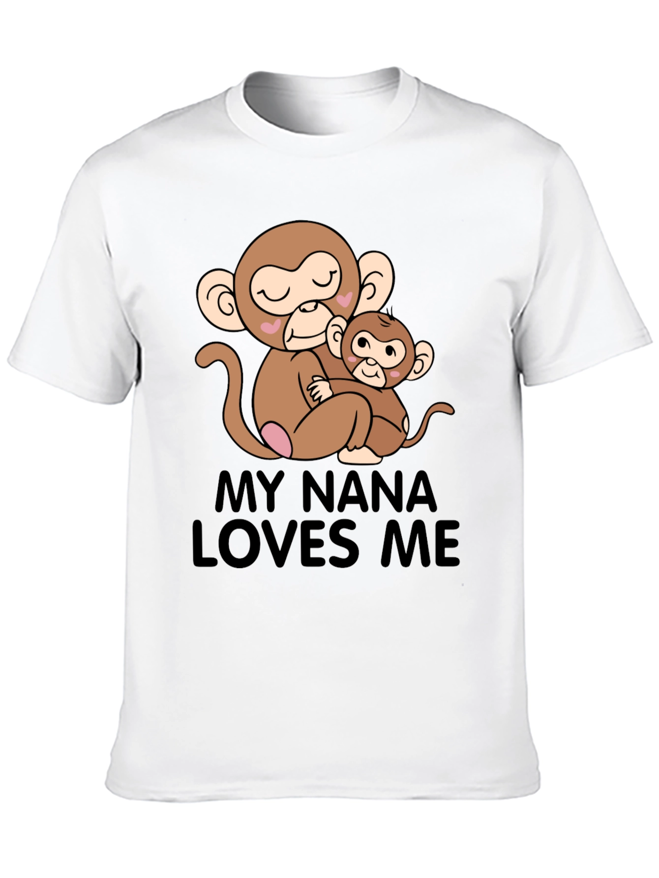 Black My Nana Loves Me Monkey Graphic T-Shirt view 10
