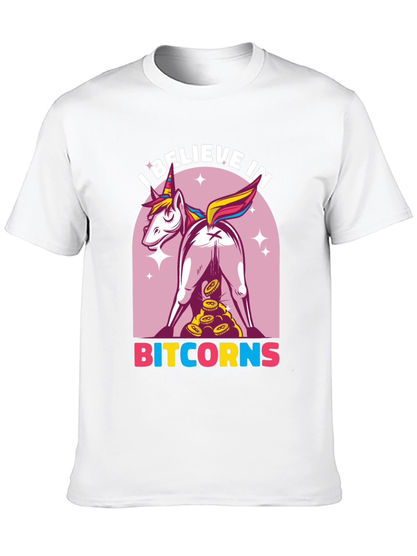 Black Bitcoin Unicorn T-Shirt - Crypto Humor Tee view 10
