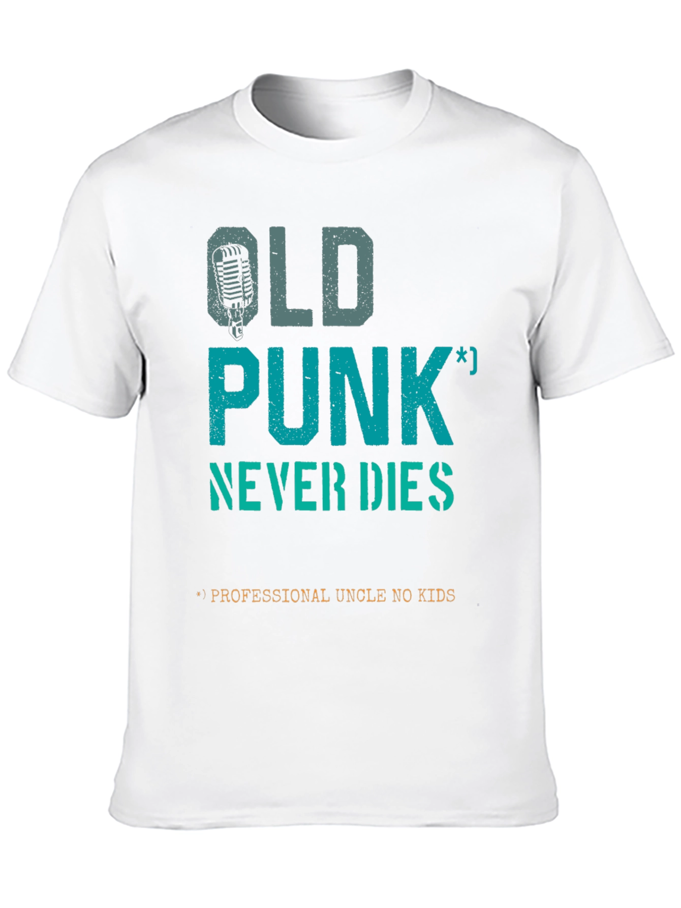 Black Old Punk Never Dies T-Shirt view 10