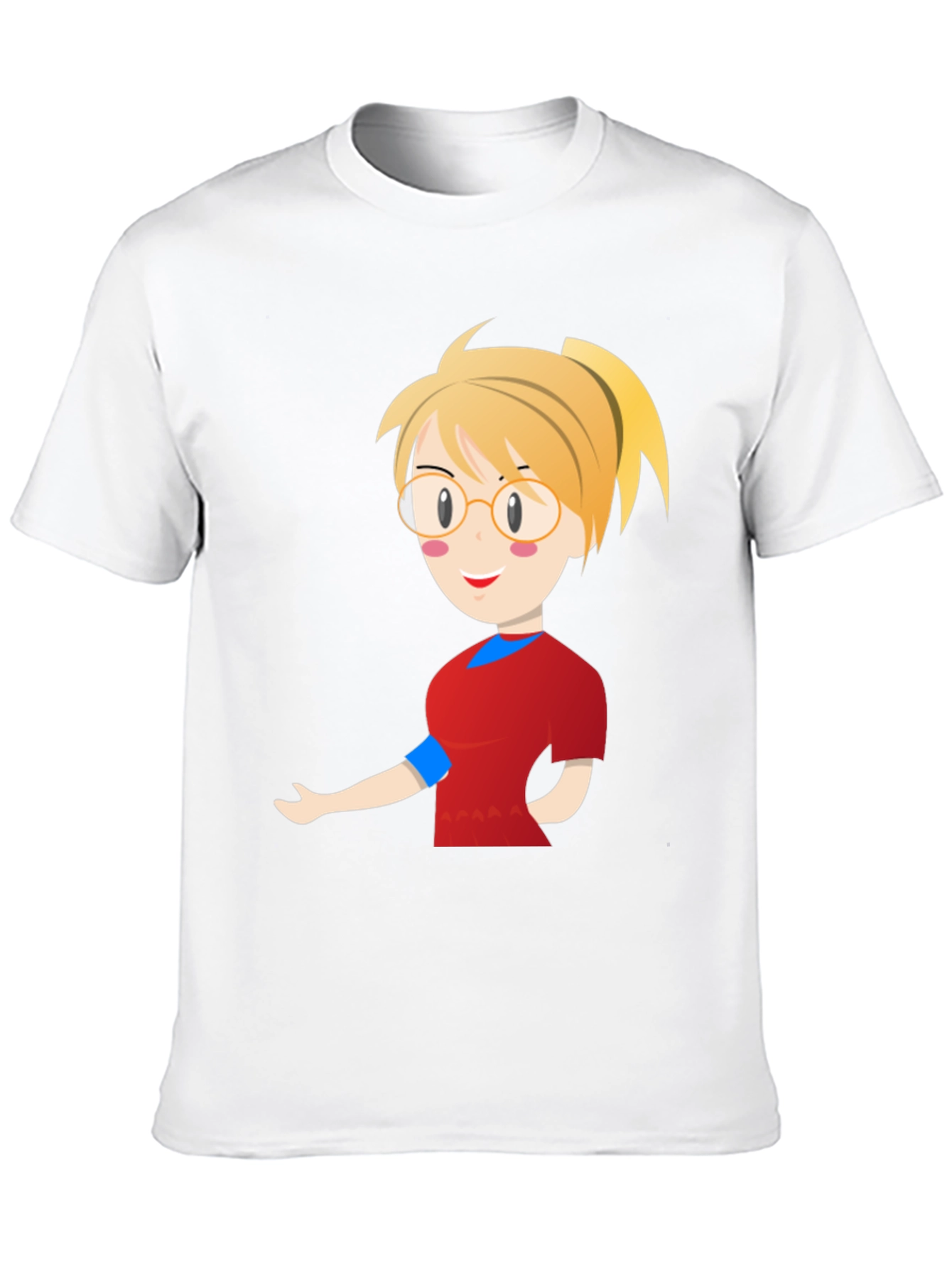Black Cartoon Girl Black T-Shirt view 10