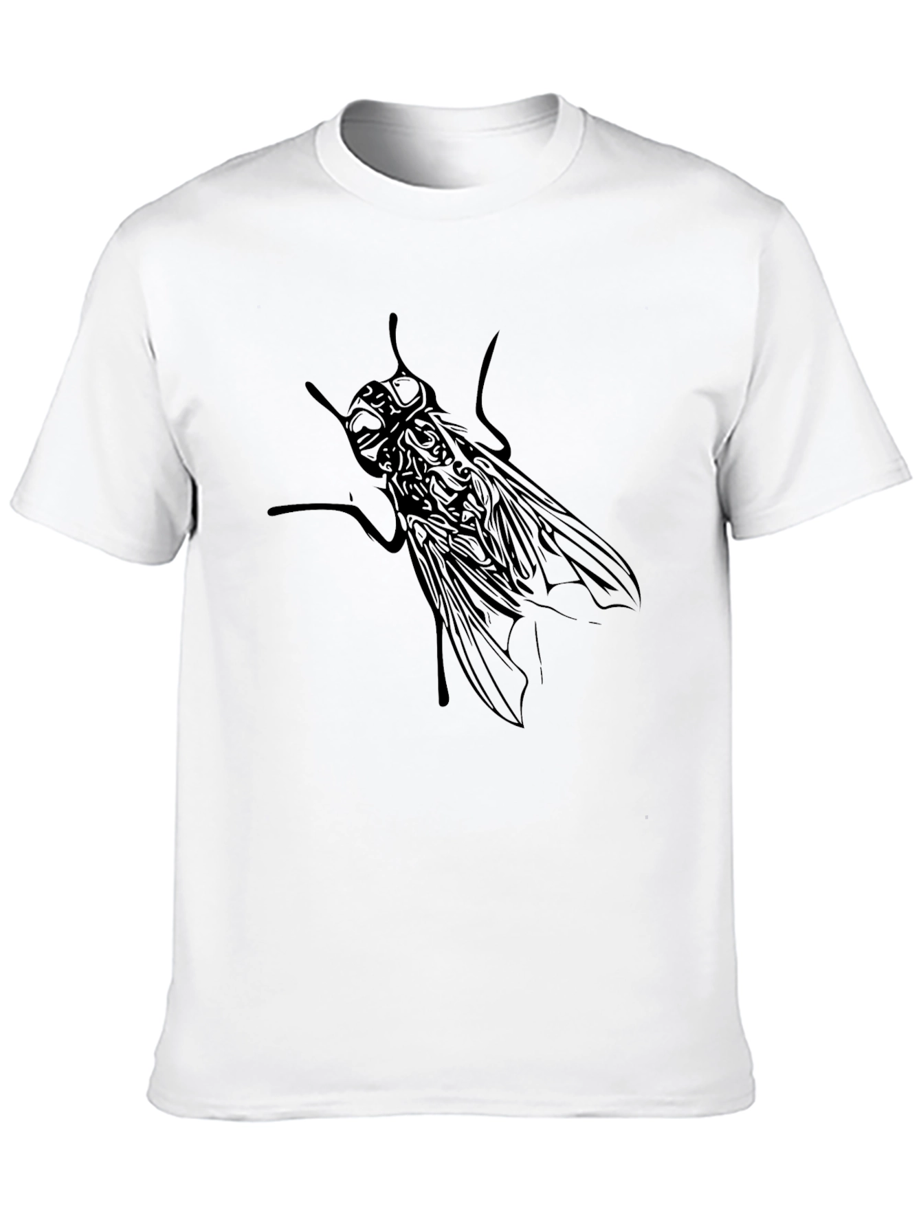 Black Black Fly Graphic Tee - Cool Insect Design view 10