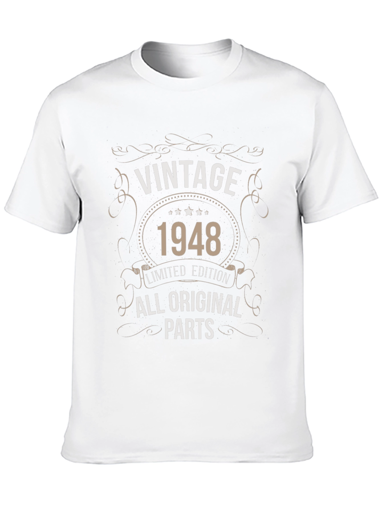 Black Vintage 1948 All Original Parts T-Shirt view 10