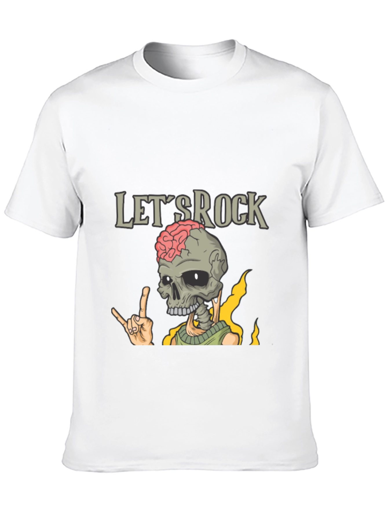 Black Let's Rock Skeleton T-Shirt view 10