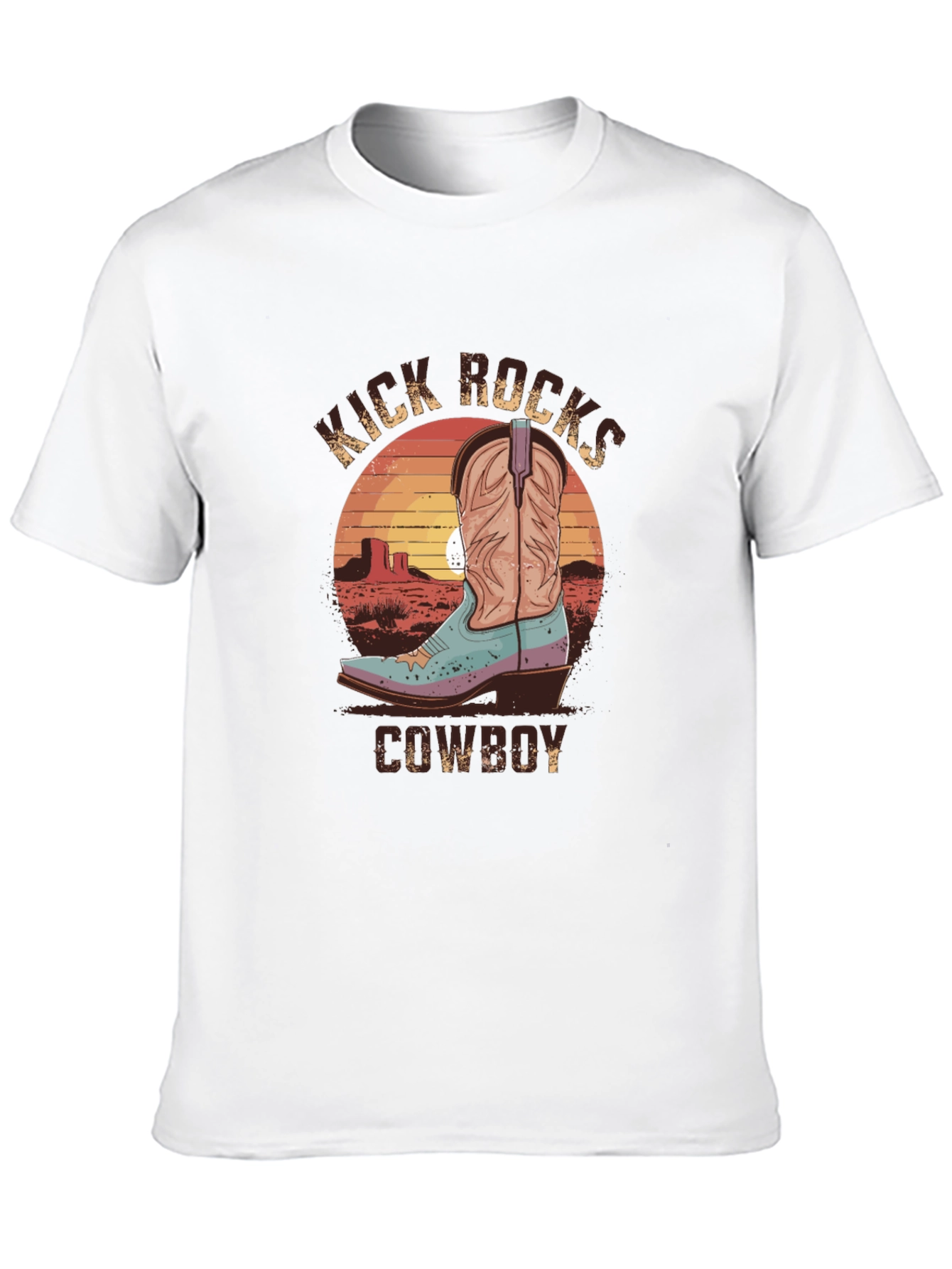 Black Kick Rocks Cowboy Graphic Tee view 10