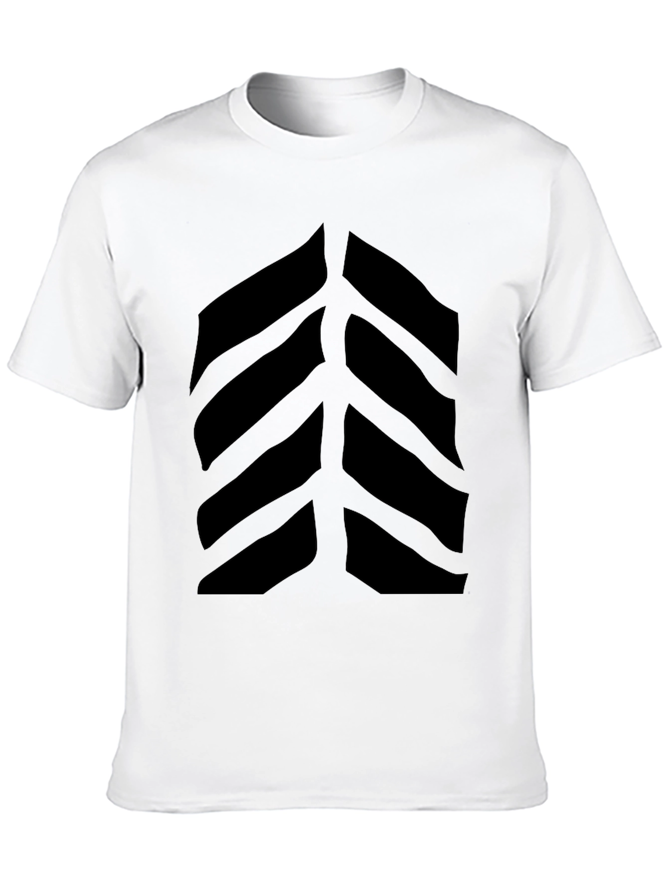 Black Graphic Tee - Abstract Leaf Design view 10