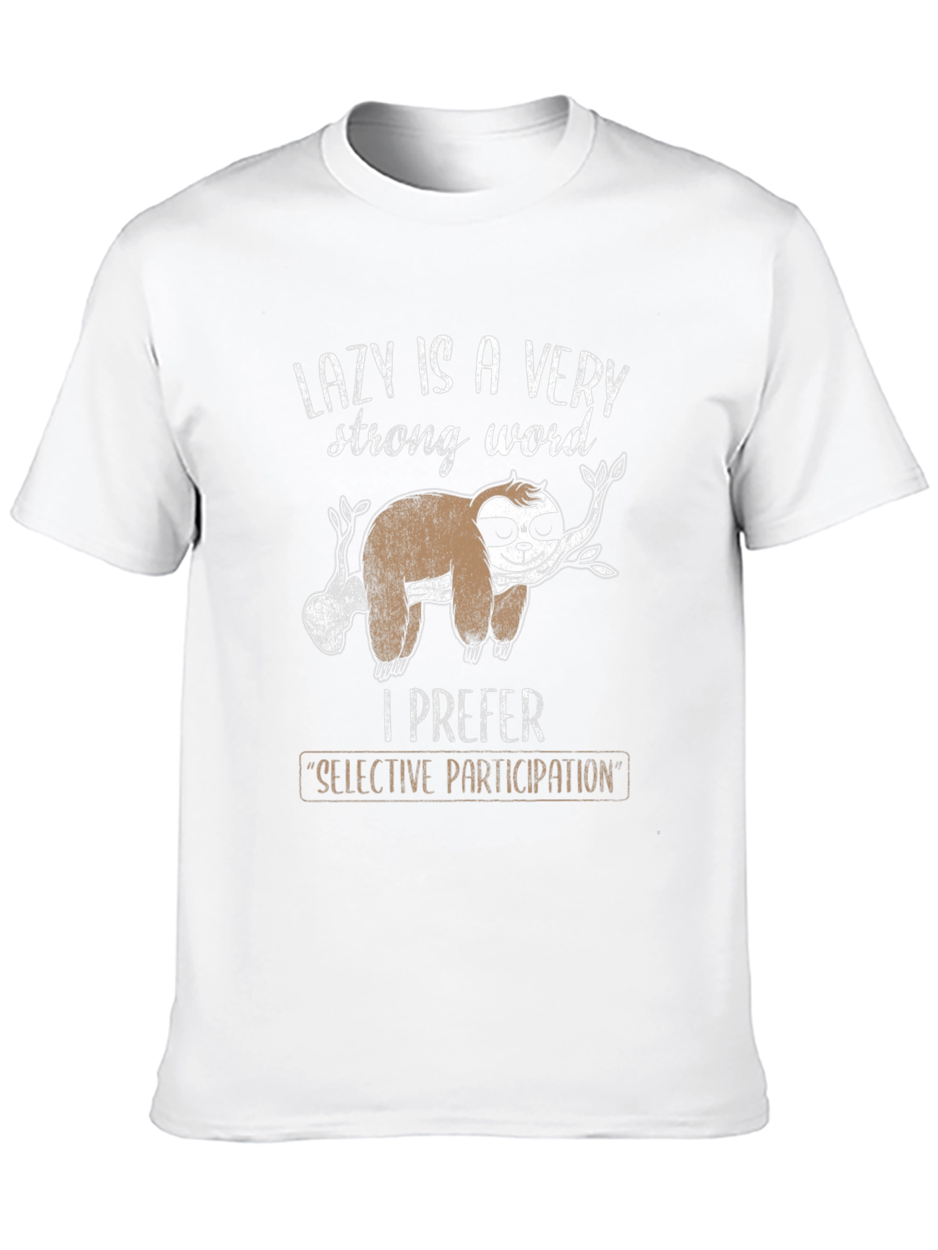 Black Lazy Sloth Graphic Tee - Selective Participation view 10