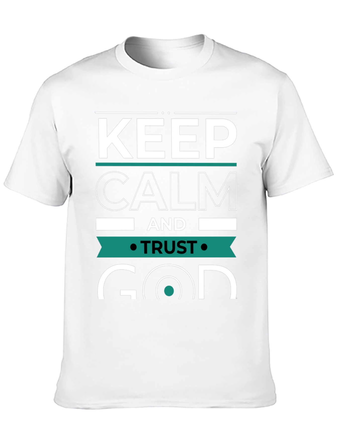 Black Keep Calm and Trust God Graphic Tee - Black view 10