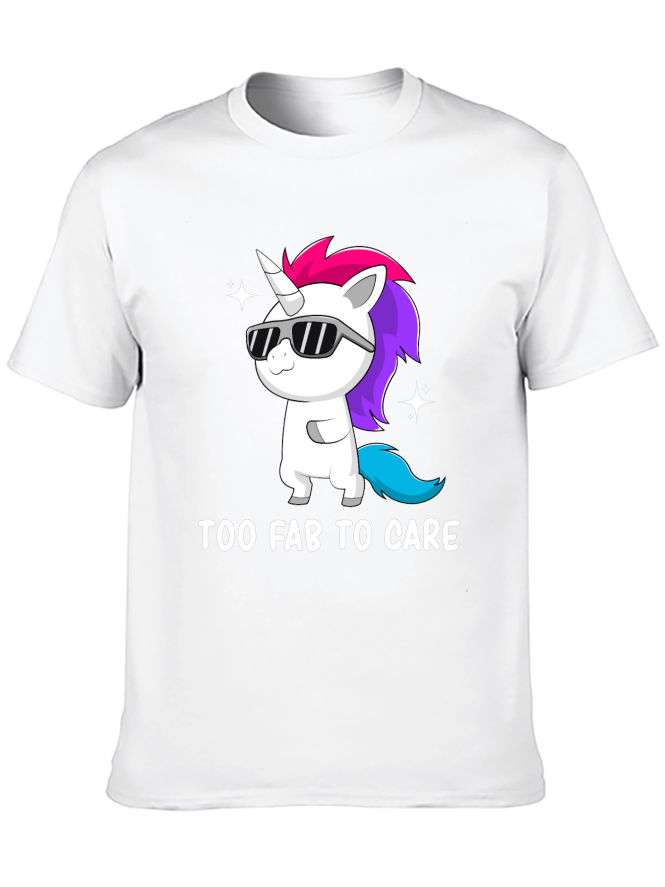 Black Too Fab to Care Unicorn Graphic Tee view 10