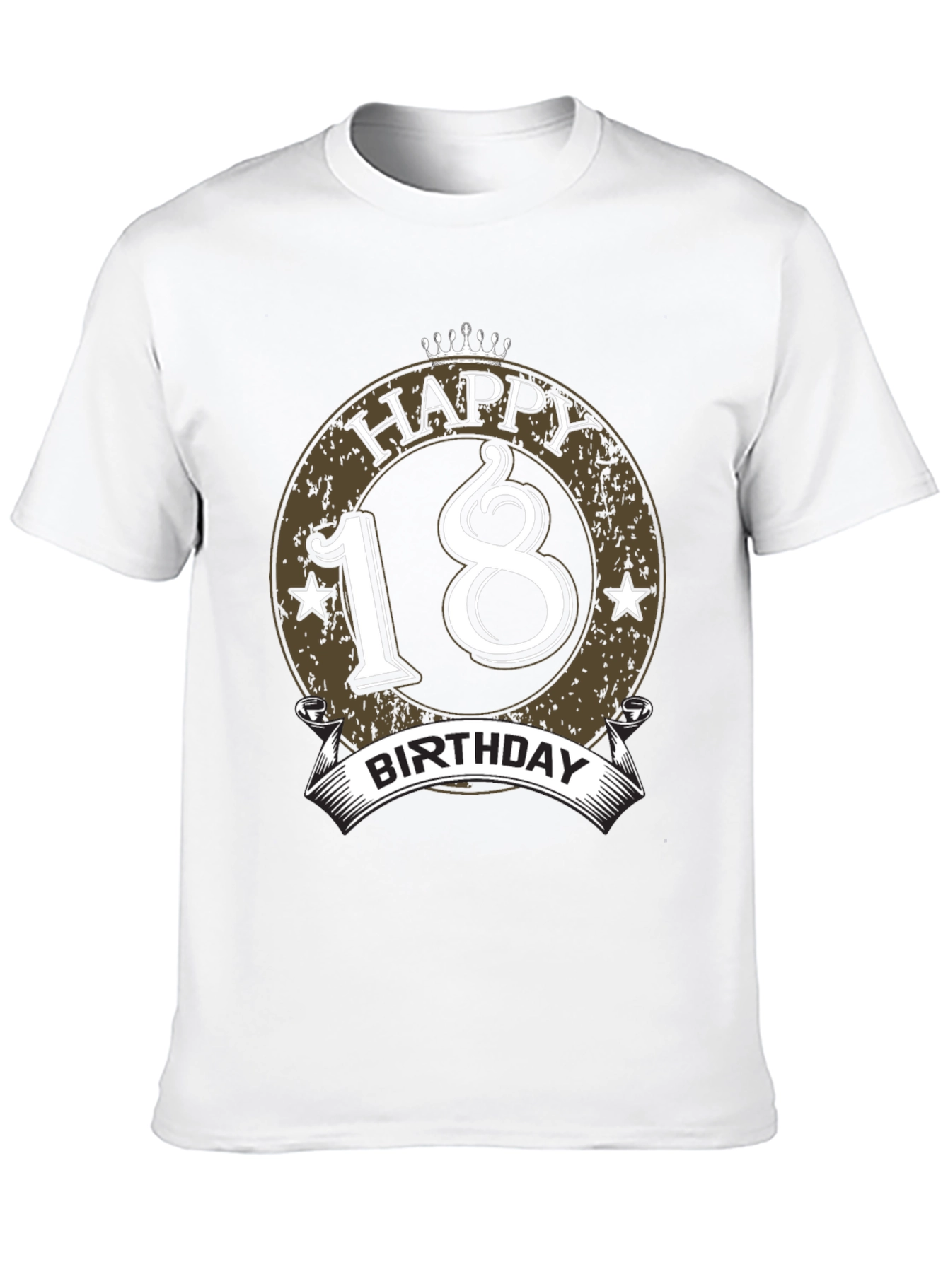 Black Happy 18th Birthday Black T-Shirt view 10