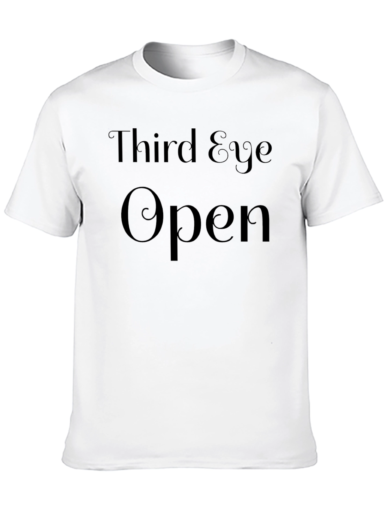 Black Third Eye Open Graphic T-Shirt - Black Crew Neck Tee view 10