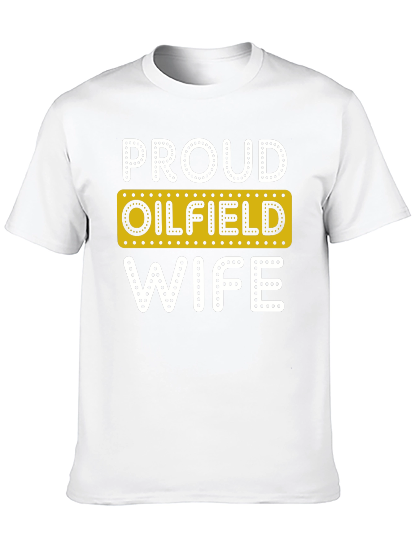 Black Proud Oilfield Wife Novelty T-Shirt view 10
