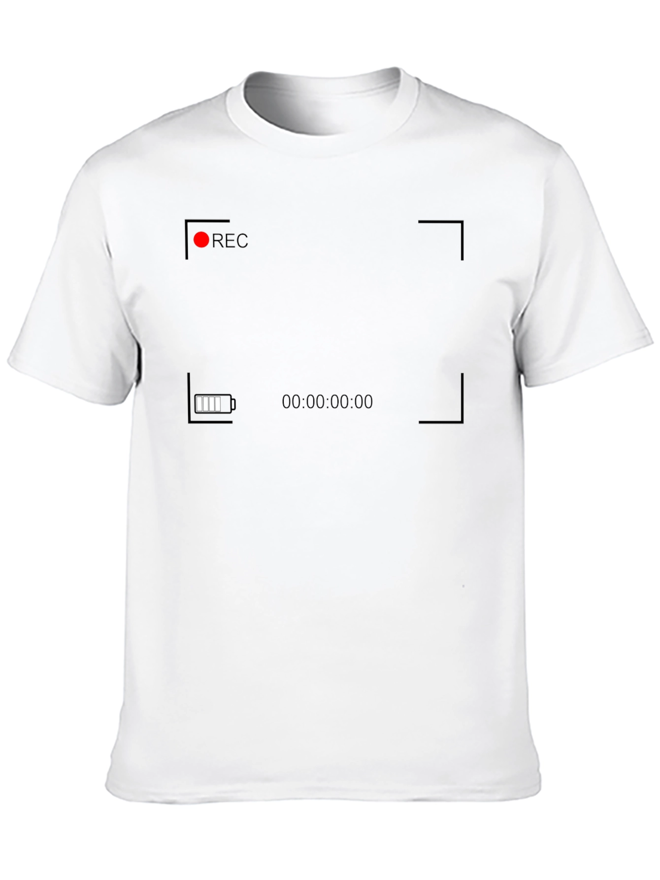 Black Camcorder Screen Graphic T-Shirt view 10