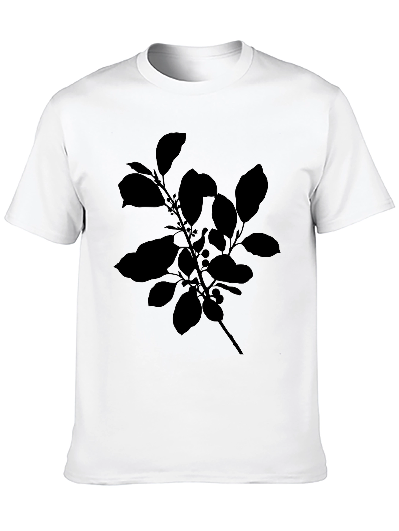 Botanical Silhouette Black T-Shirt - 10
