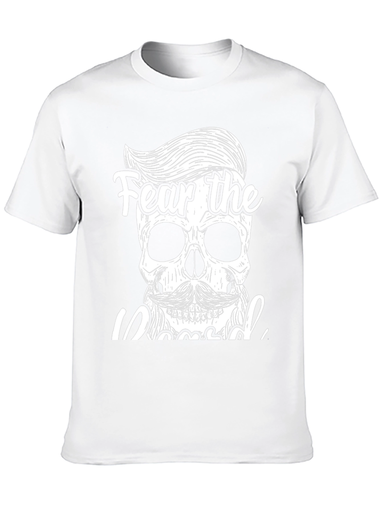 Black Fear the Bearded Skull Graphic T-Shirt view 10